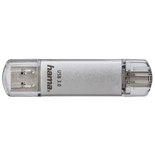 The Electronics Hub USB Flash Drives Hama C-Laeta 64GB USB-A & USB-C Memory Pen, Metal Casing, OTG, 40MB/s