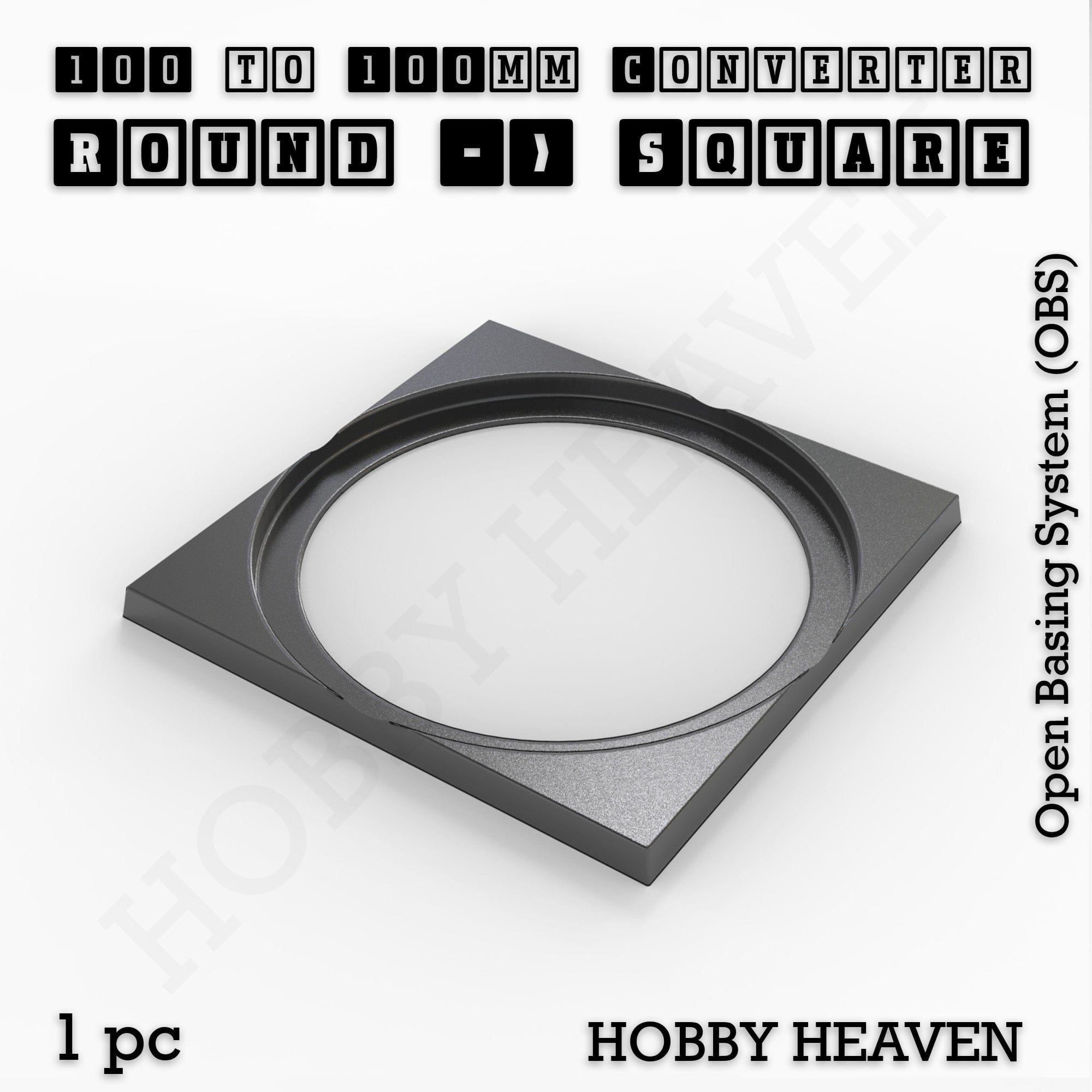 Base Round to Square Bases Shape and Size Converters 3d Print Full Range