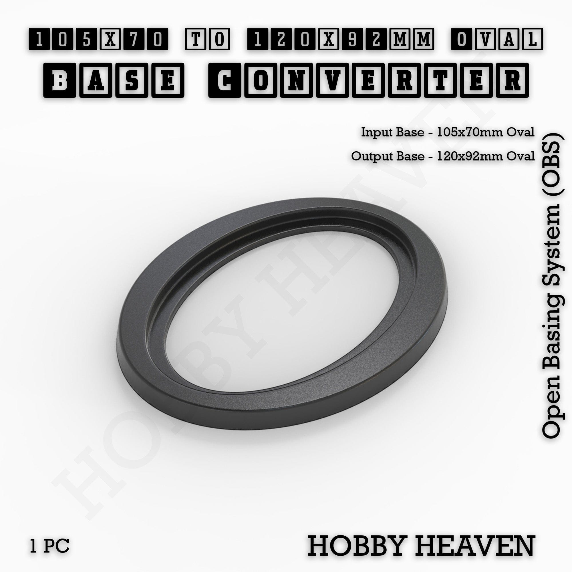Base Oval To Oval Bases Size Converters 3d Print Full Range