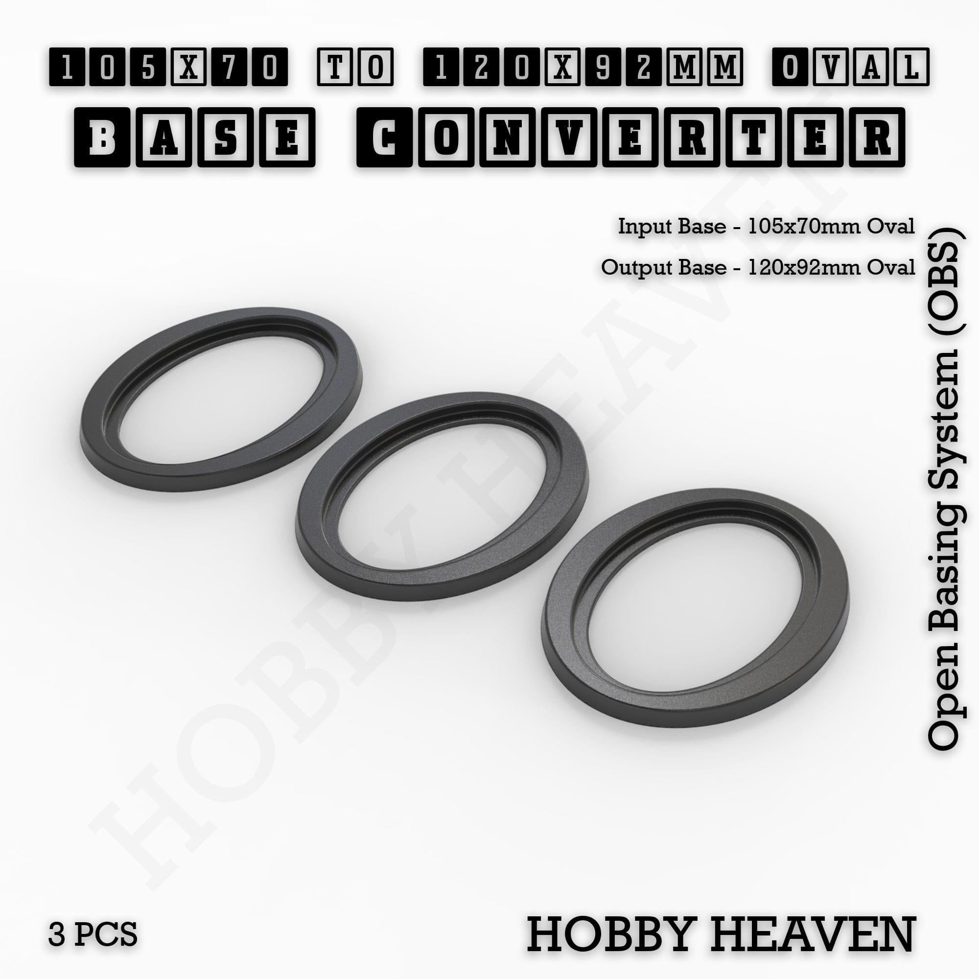 Base Oval To Oval Bases Size Converters 3d Print Full Range