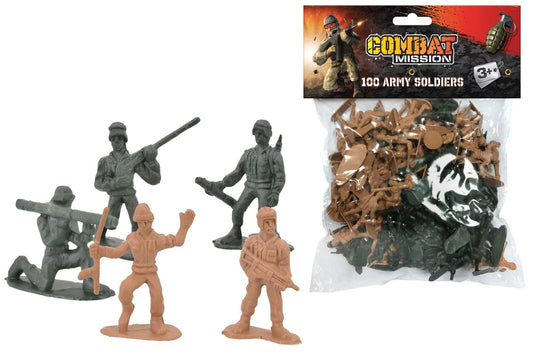 Toys & Games > Toys > Figures, Vehicles & Playsets > Action Figures Children's Classic Toy Army Soldier 100 Piece Set 5033849313852