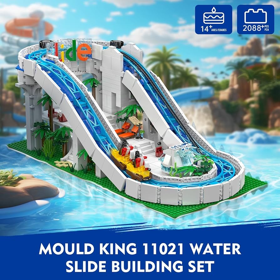 Mould King Amusements Log Ride Water Slide 11021 6972316260727