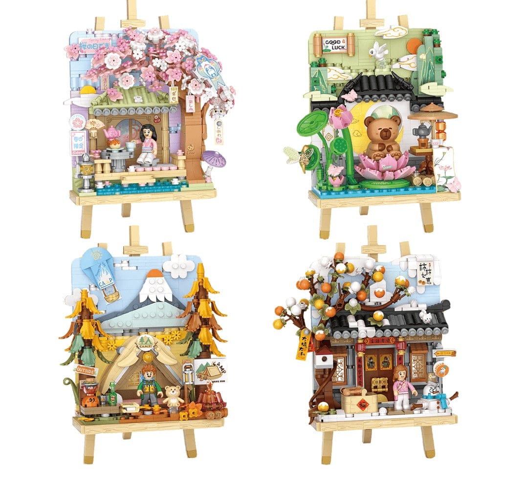 LOZ Cherry Blossoms in Spring Painting Easel 4803 6932691948030