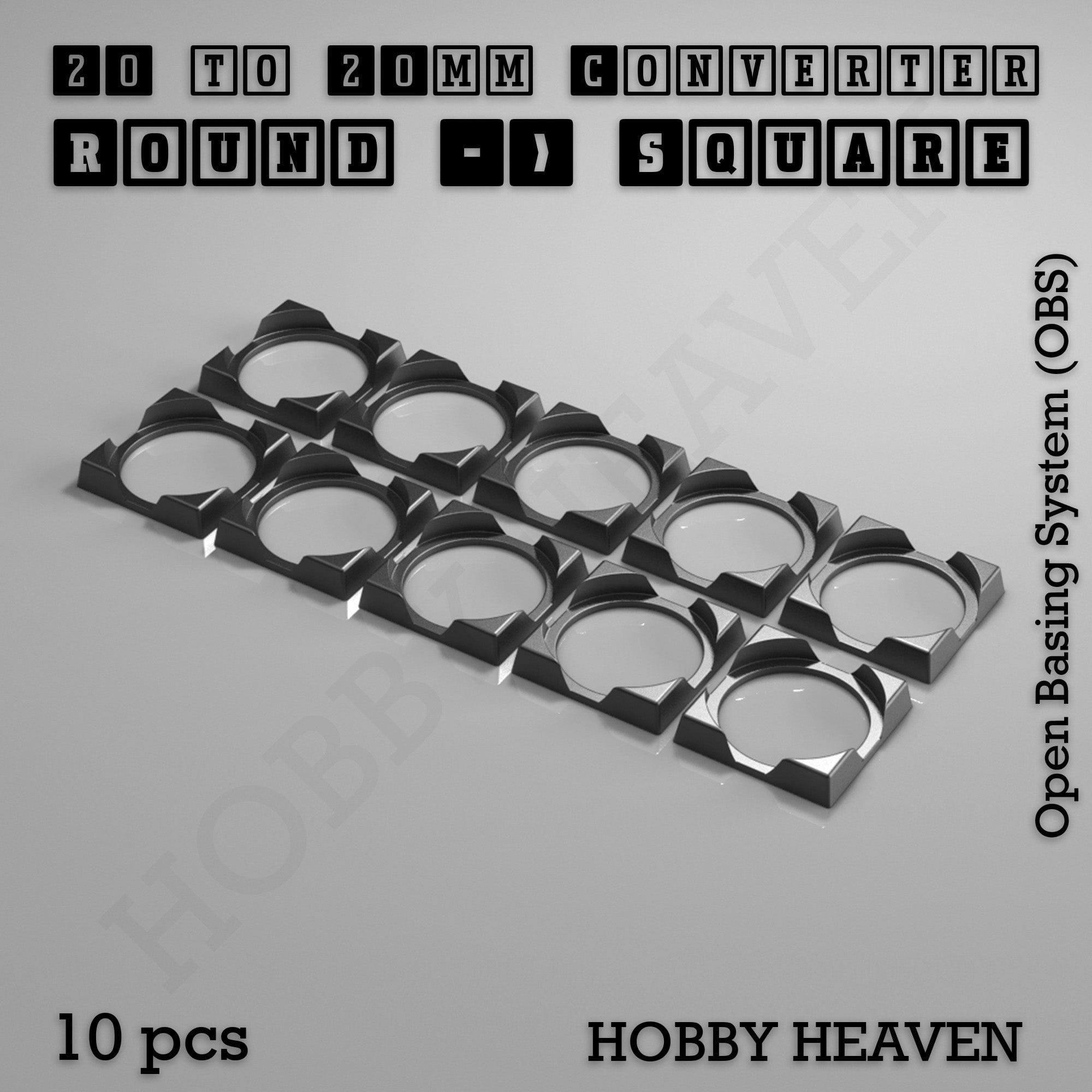 Base Round to Square Bases Shape and Size Converters 3d Print Full Range