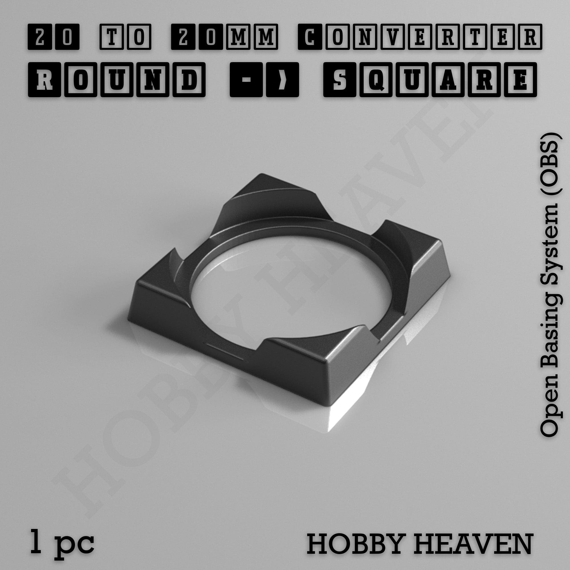Base Round to Square Bases Shape and Size Converters 3d Print Full Range