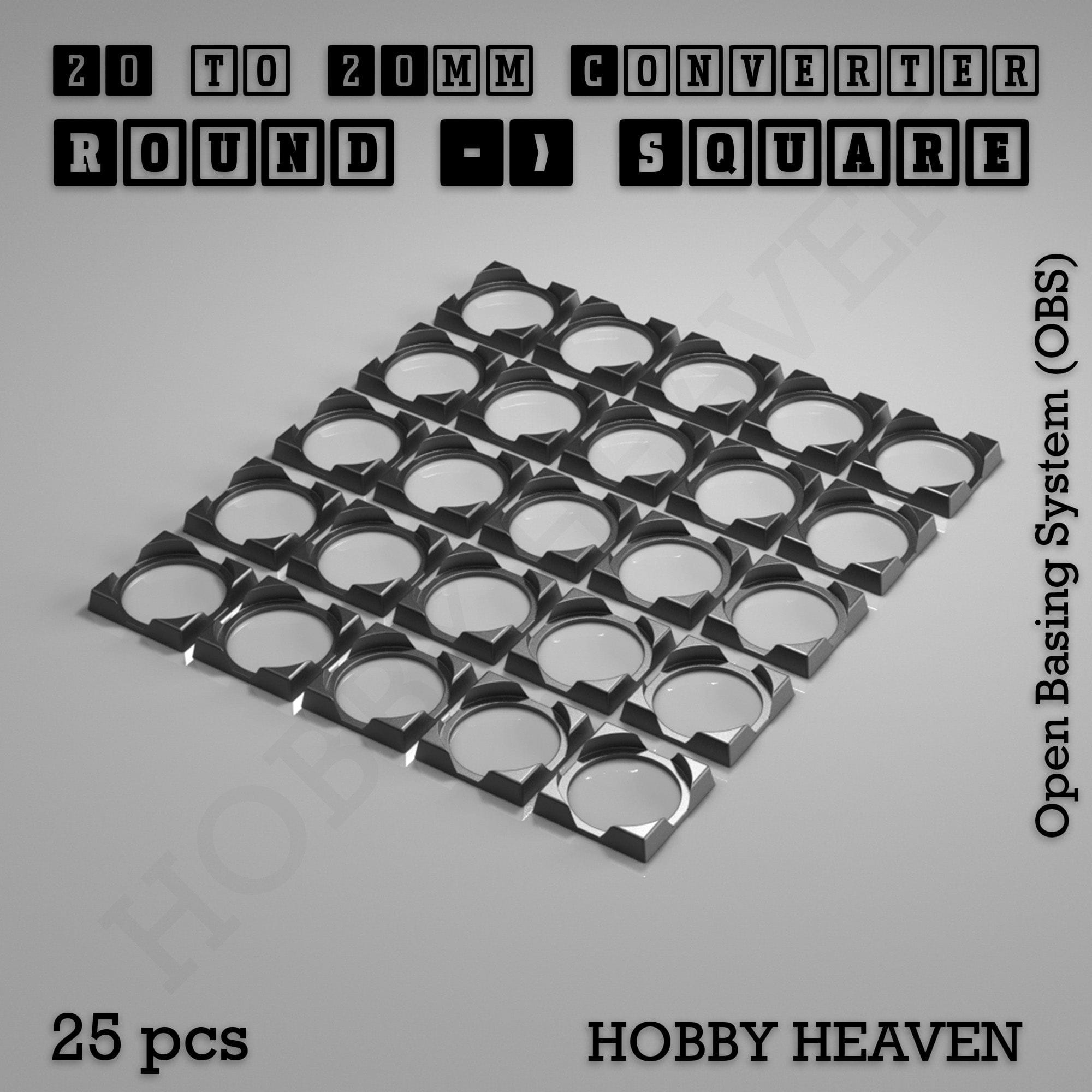 Base Round to Square Bases Shape and Size Converters 3d Print Full Range