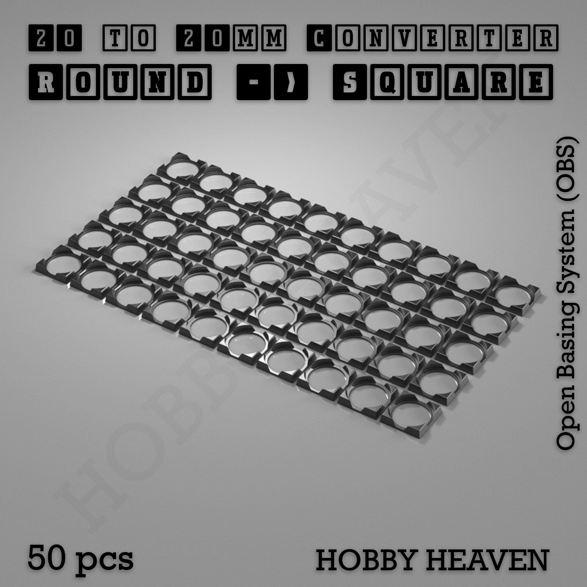 Base Round to Square Bases Shape and Size Converters 3d Print Full Range