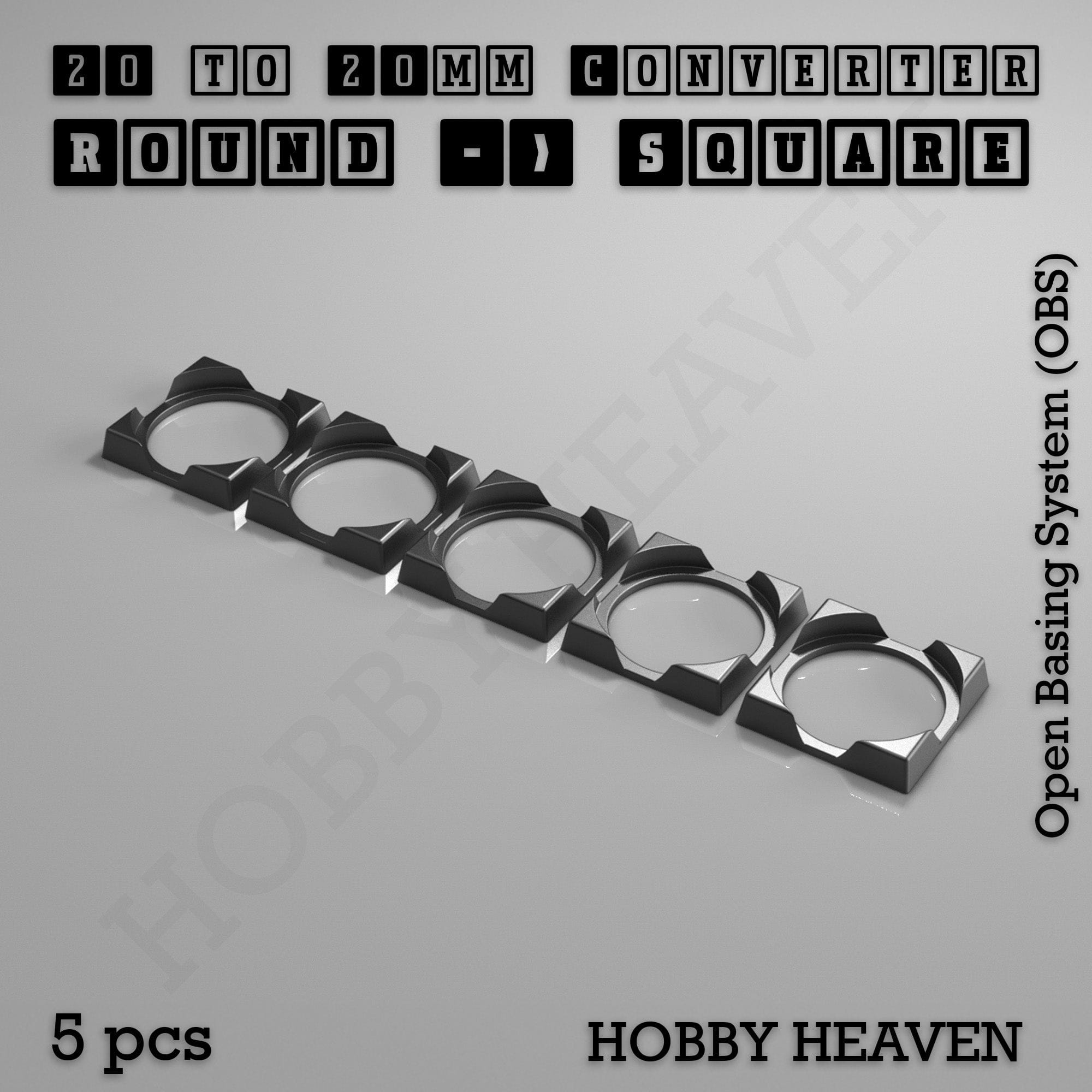 Base Round to Square Bases Shape and Size Converters 3d Print Full Range