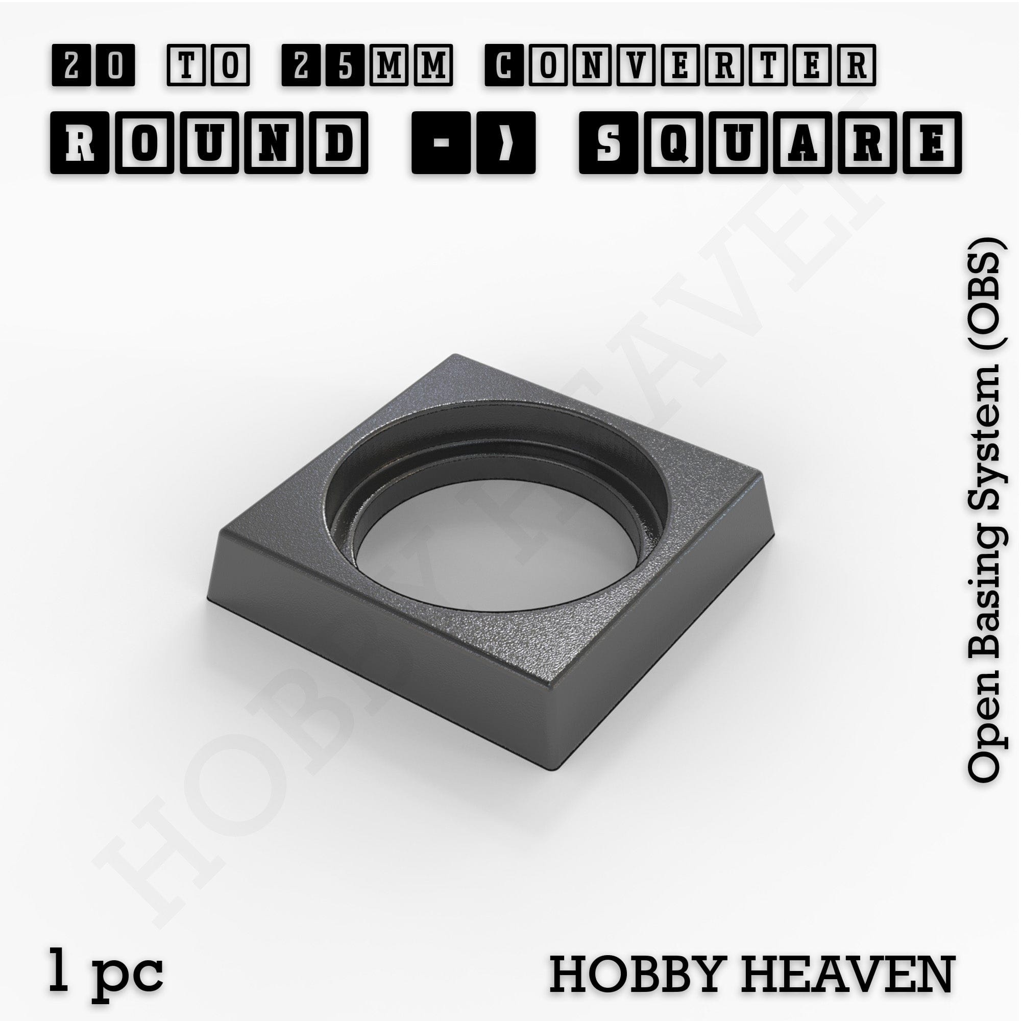 Base Round to Square Bases Shape and Size Converters 3d Print Full Range