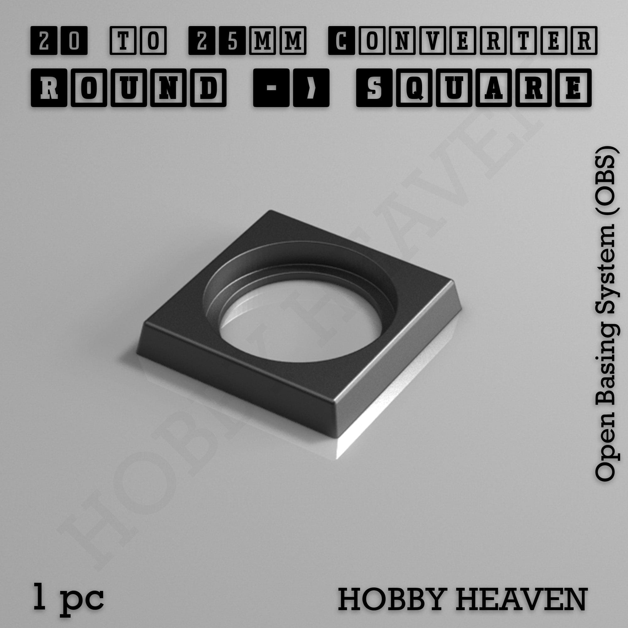 Base Round to Square Bases Shape and Size Converters 3d Print Full Range