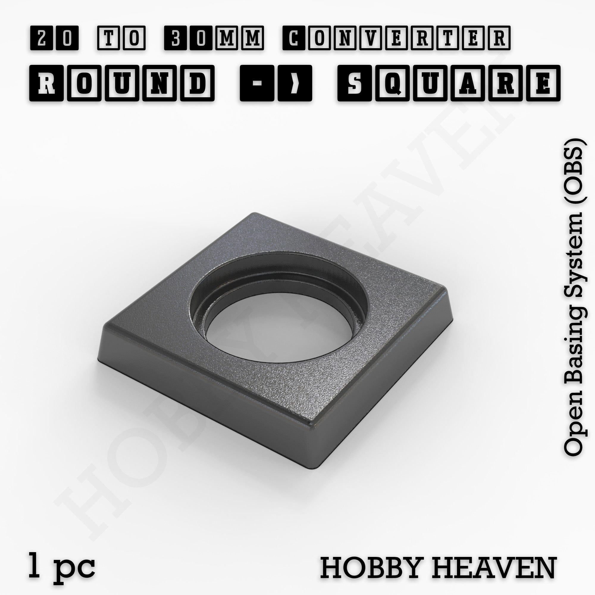Base Round to Square Bases Shape and Size Converters 3d Print Full Range