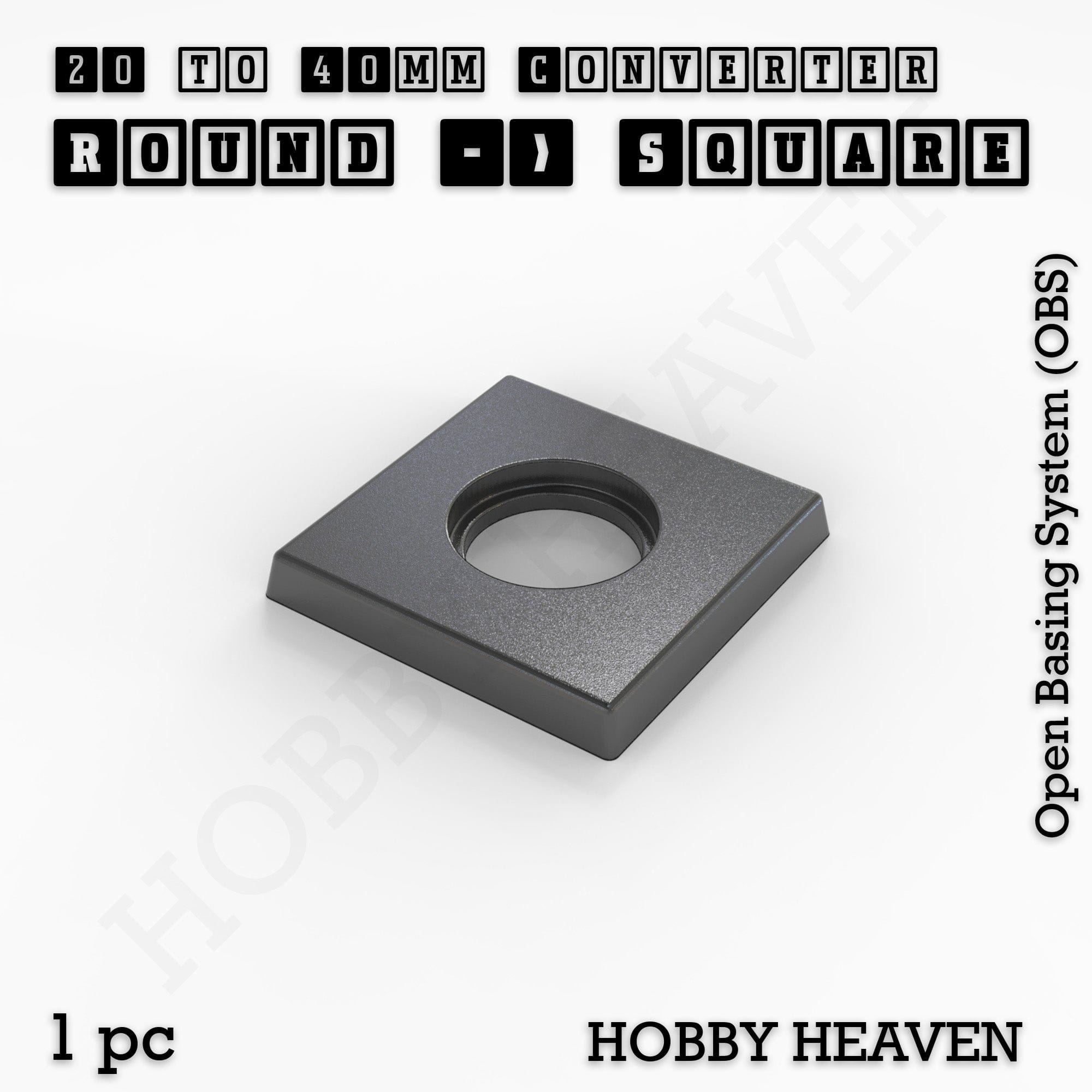 Base Round to Square Bases Shape and Size Converters 3d Print Full Range