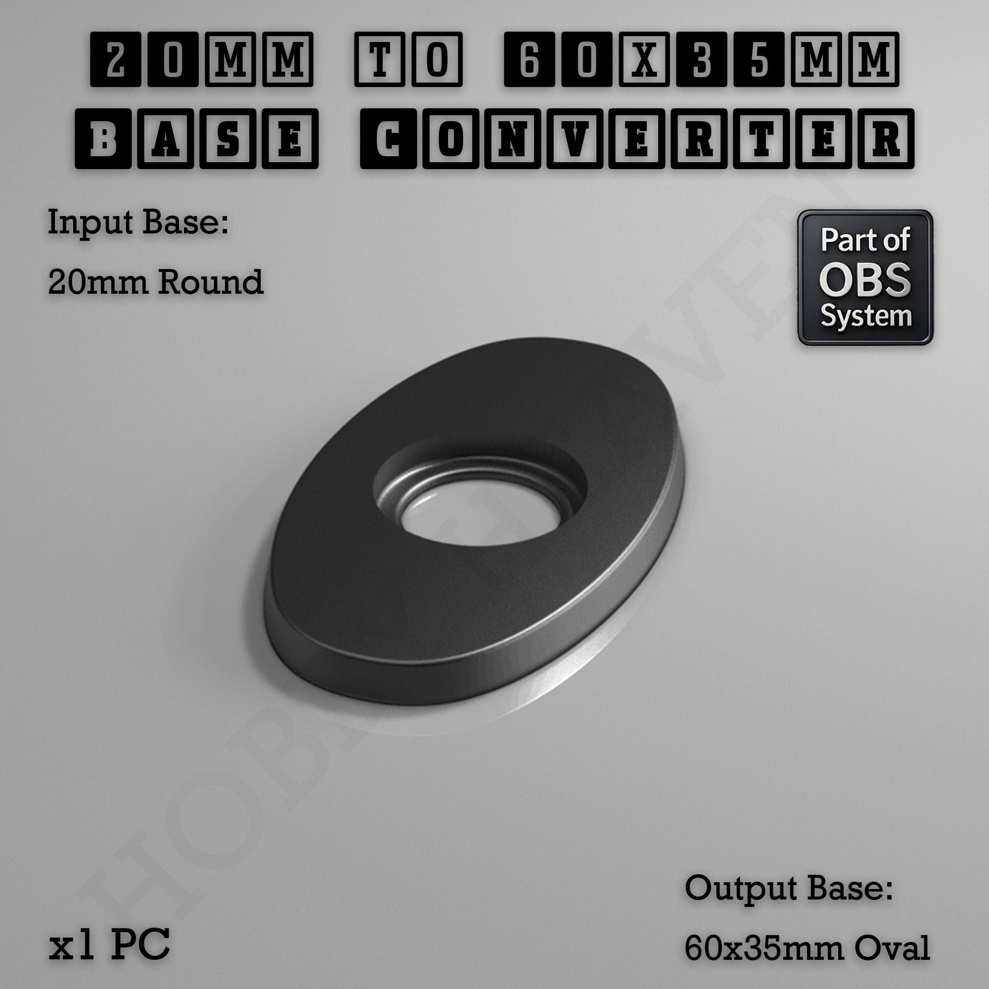 Base Round To Oval Bases Size Converters 3d Print Full Range