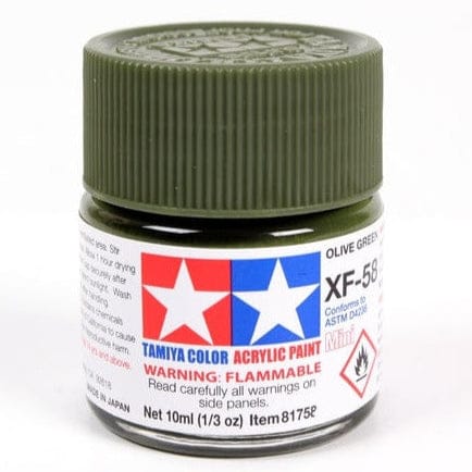 Paint Tamiya Acrylic Paint Mini XF-58 Olive Green 4950344069873