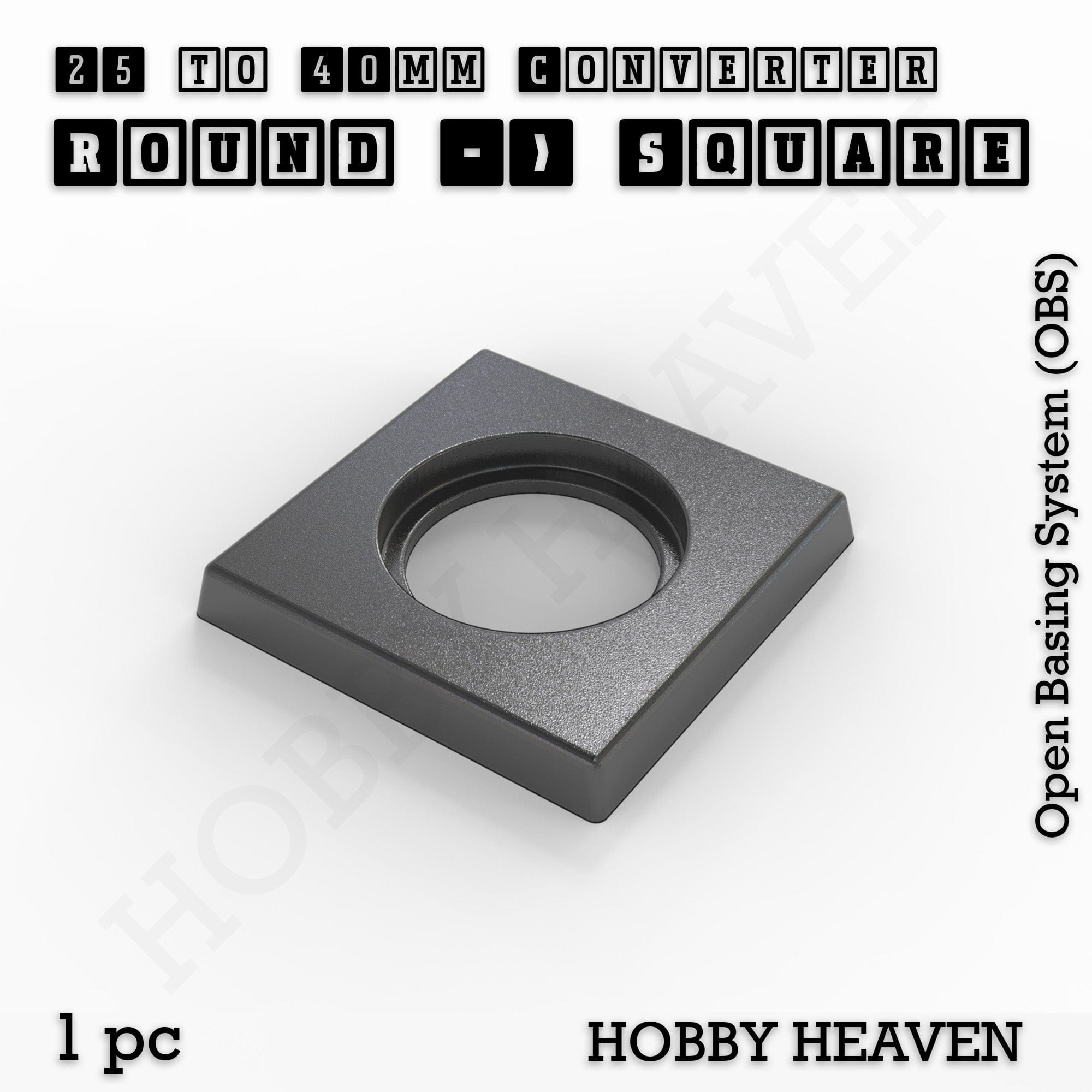 Base Round to Square Bases Shape and Size Converters 3d Print Full Range