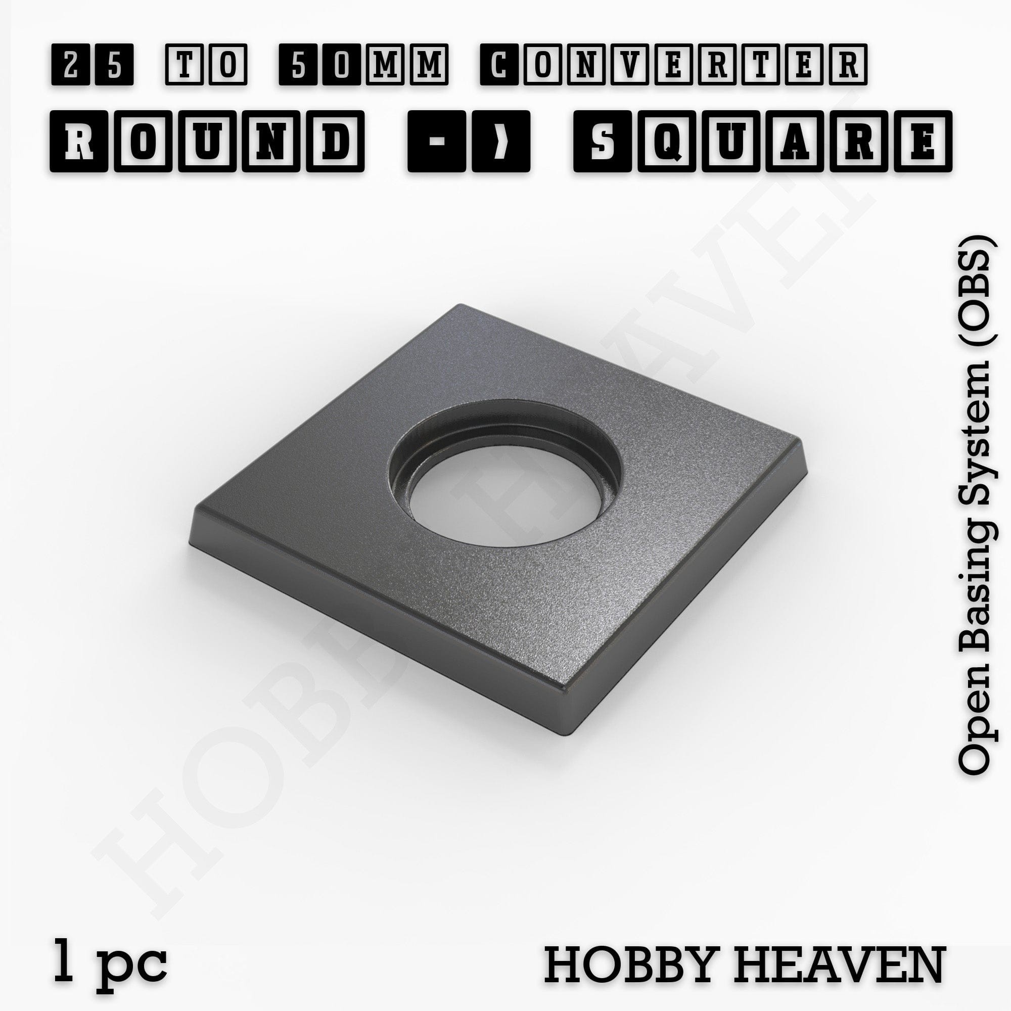 Base Round to Square Bases Shape and Size Converters 3d Print Full Range