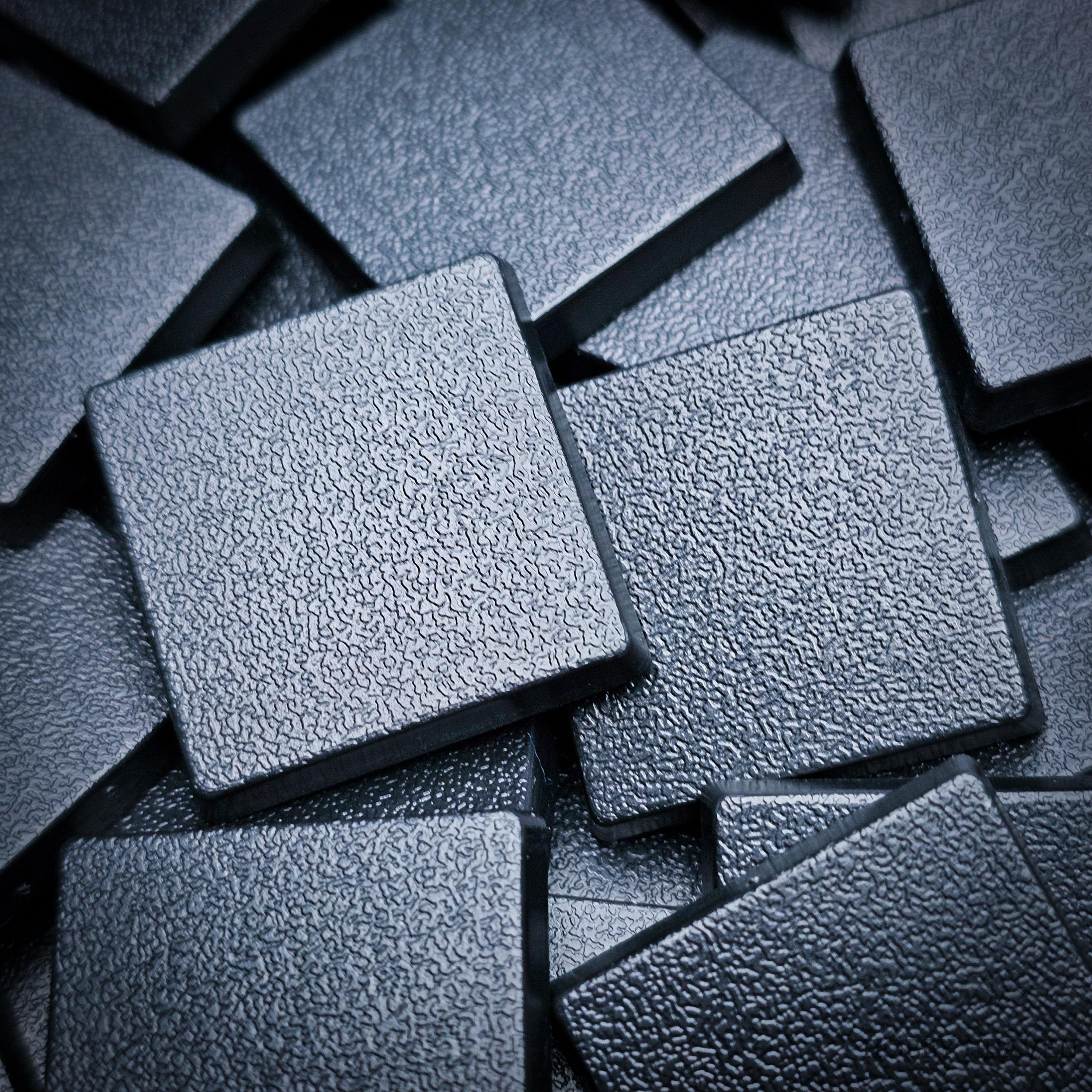 Base 25mm Square Plain Plastic Bases