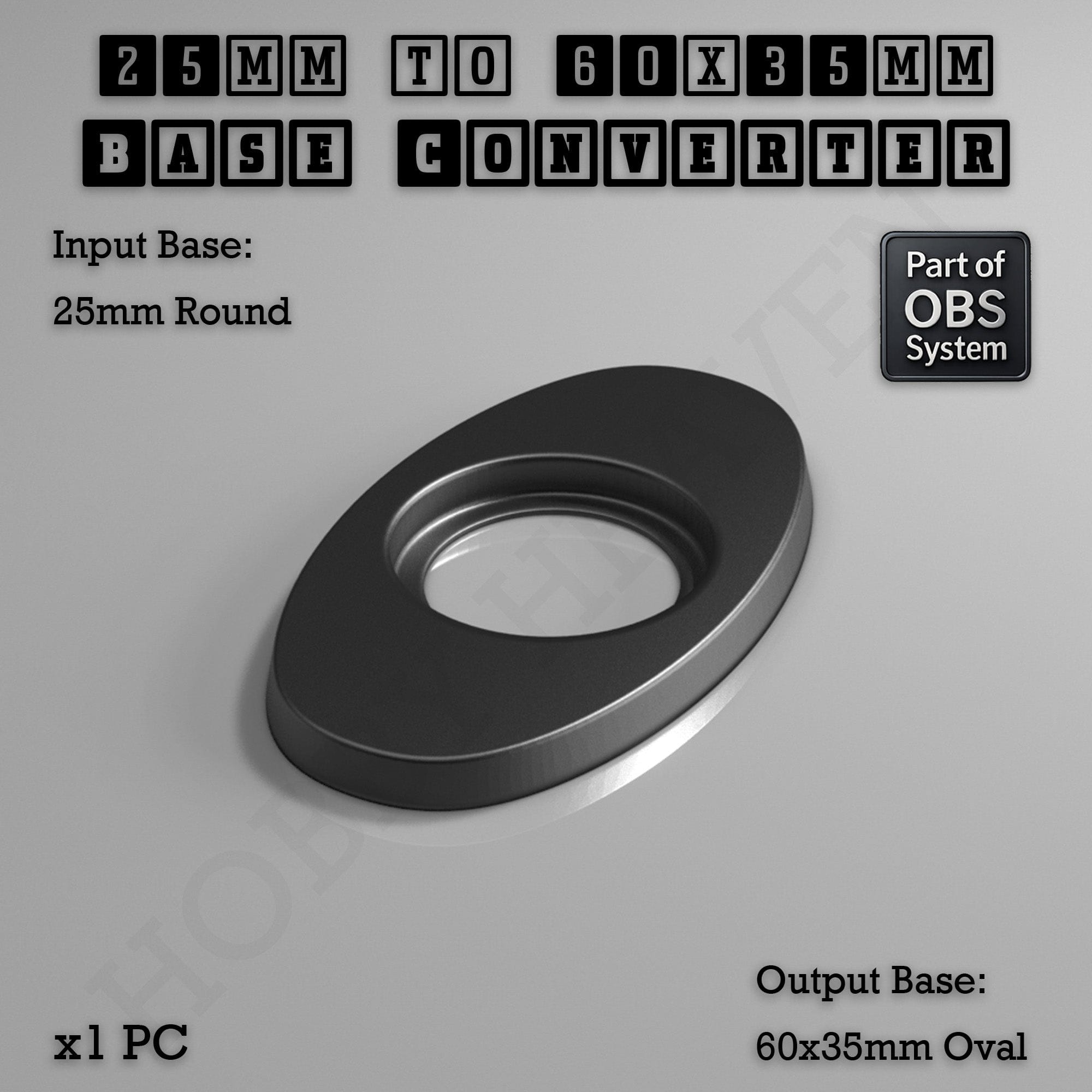 Base Round To Oval Bases Size Converters 3d Print Full Range