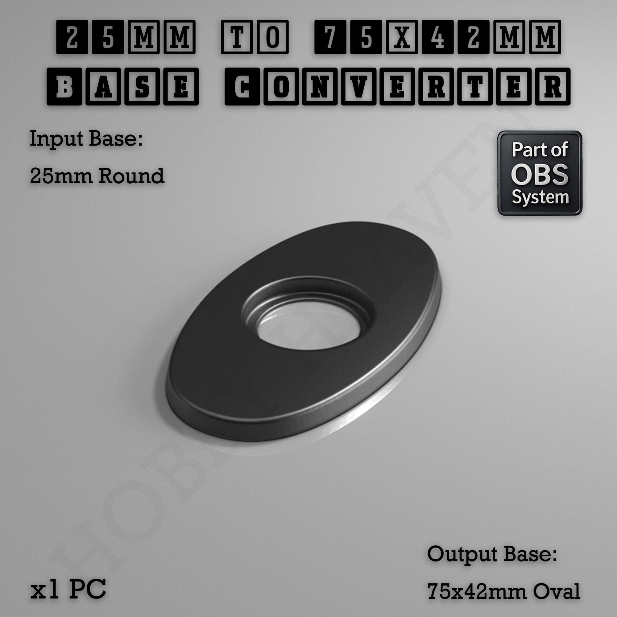 Base Round To Oval Bases Size Converters 3d Print Full Range