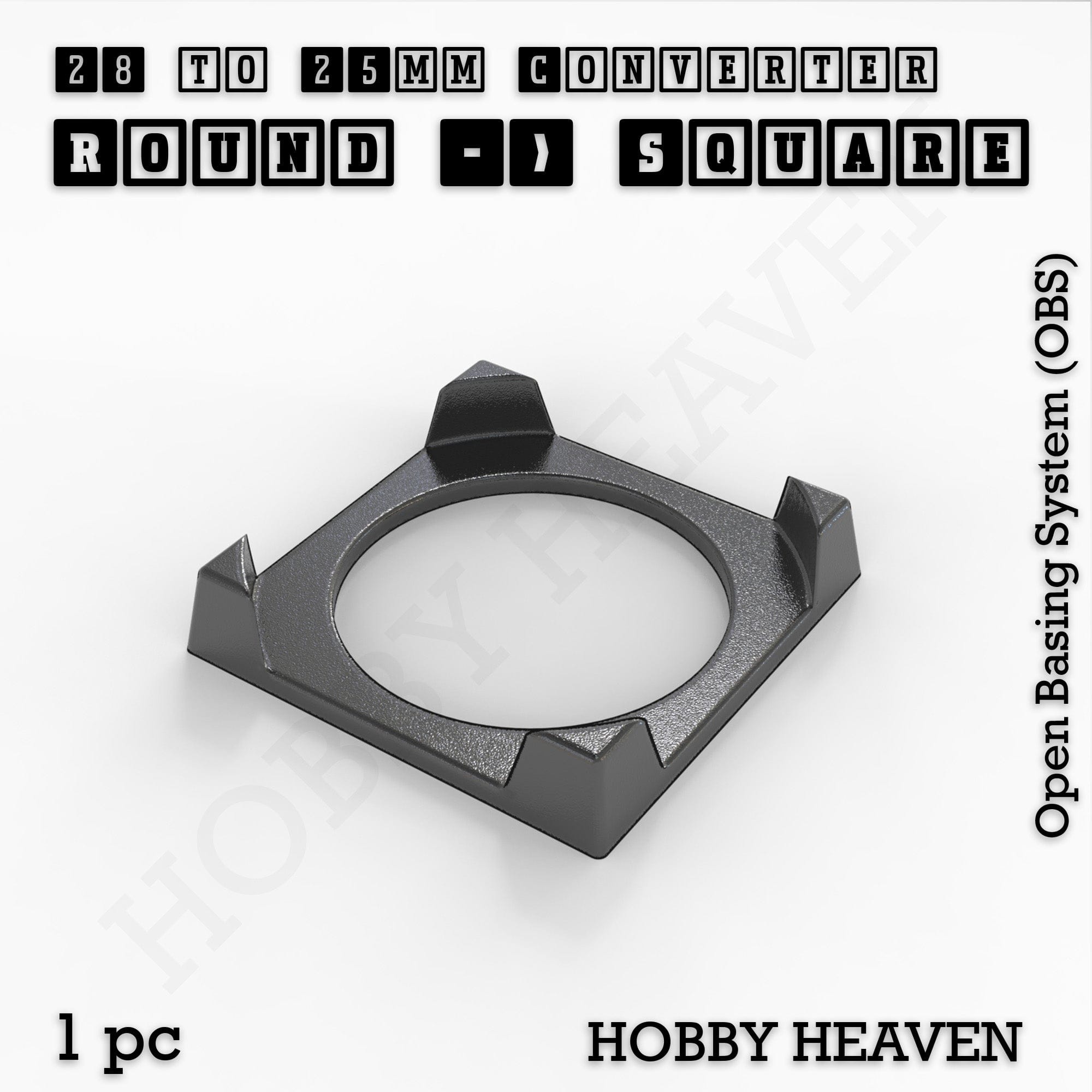 Base Round to Square Bases Shape and Size Converters 3d Print Full Range