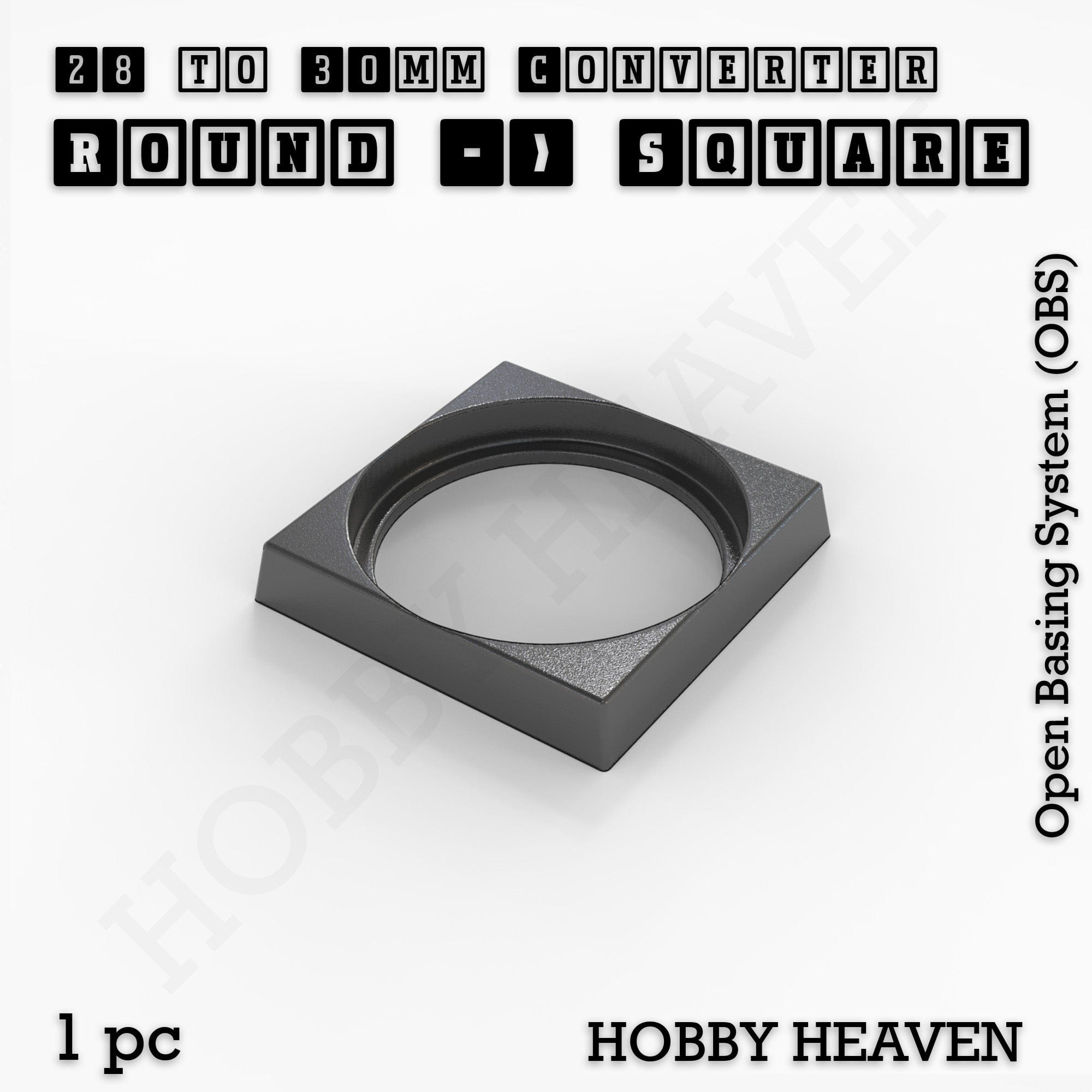 Base Round to Square Bases Shape and Size Converters 3d Print Full Range