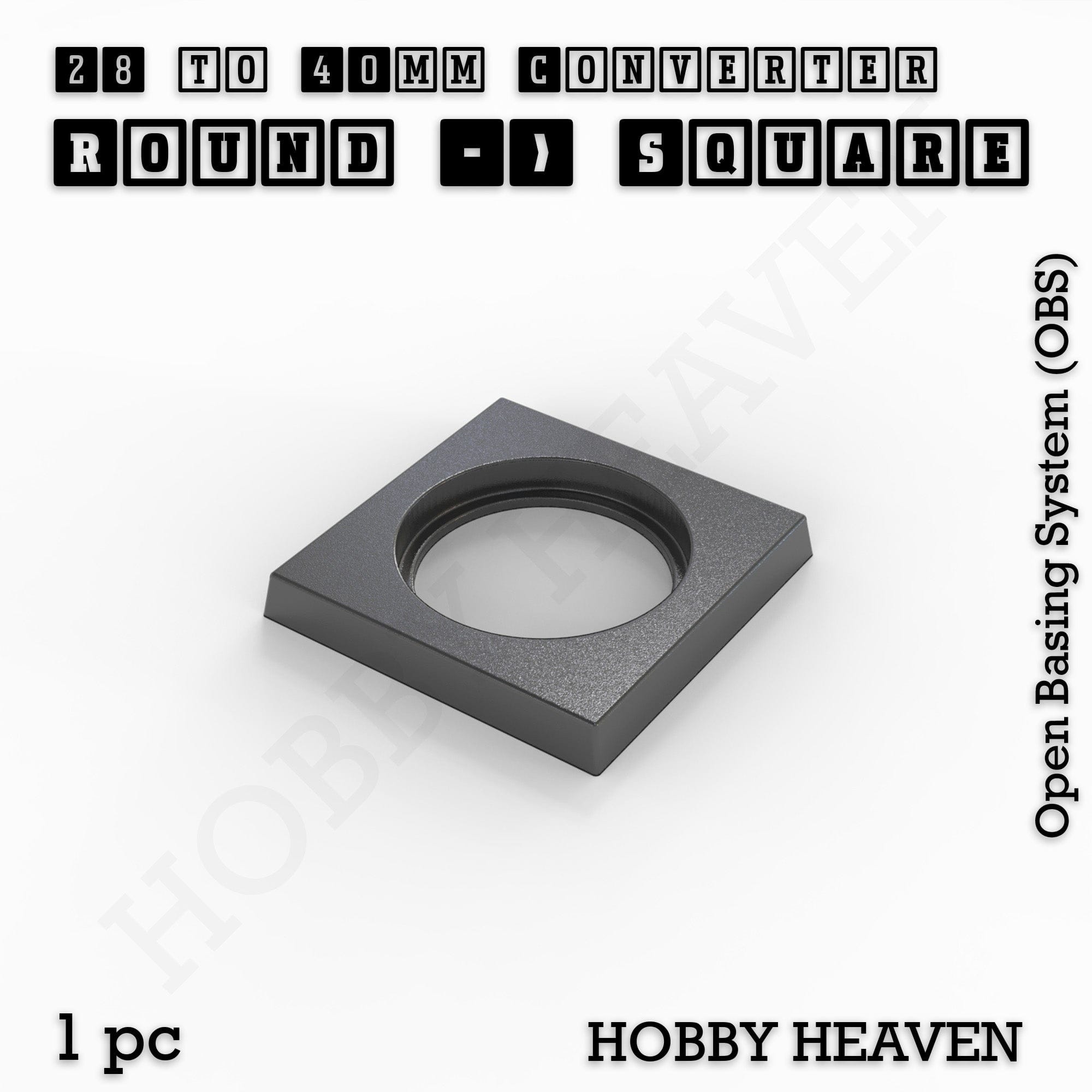 Base Round to Square Bases Shape and Size Converters 3d Print Full Range