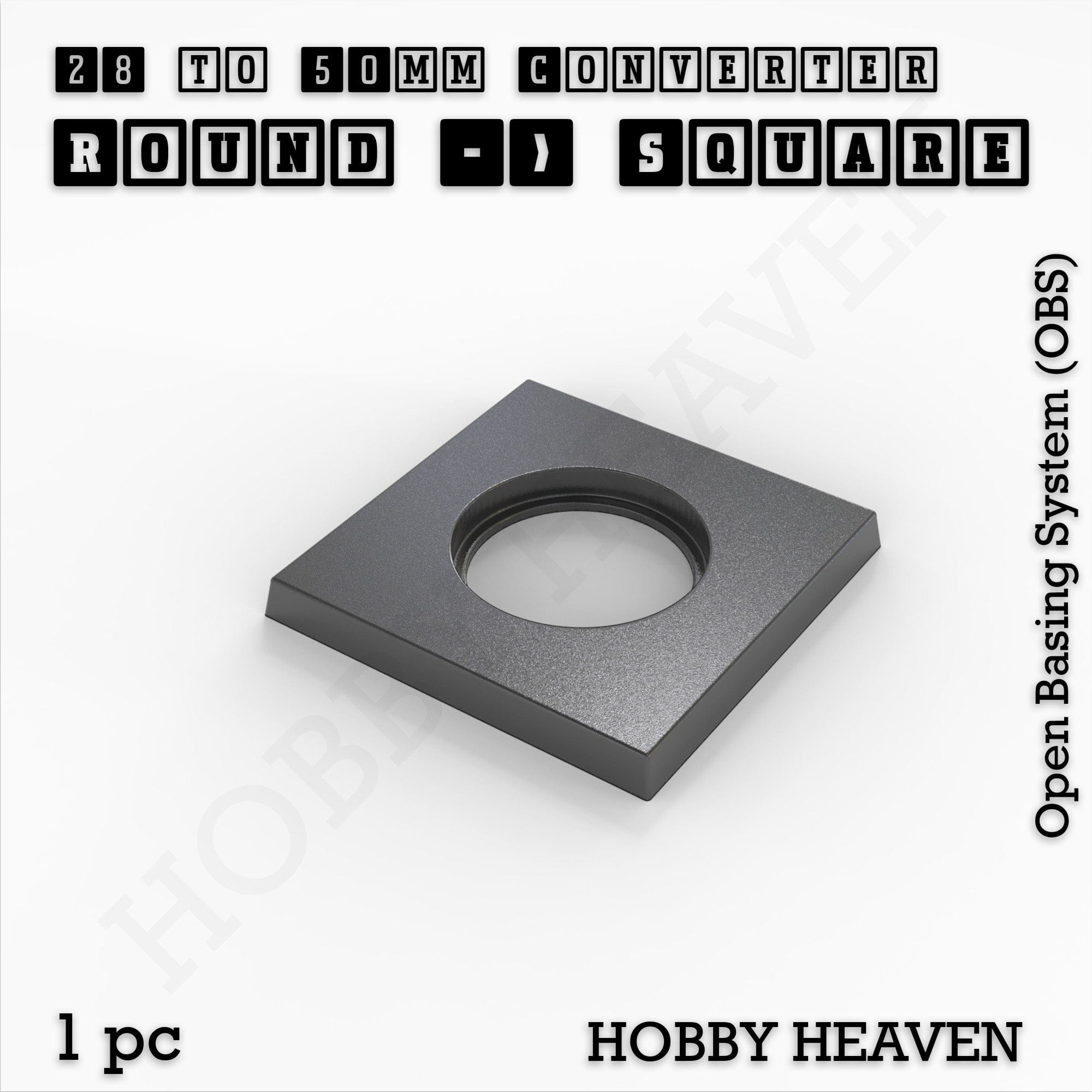 Base Round to Square Bases Shape and Size Converters 3d Print Full Range