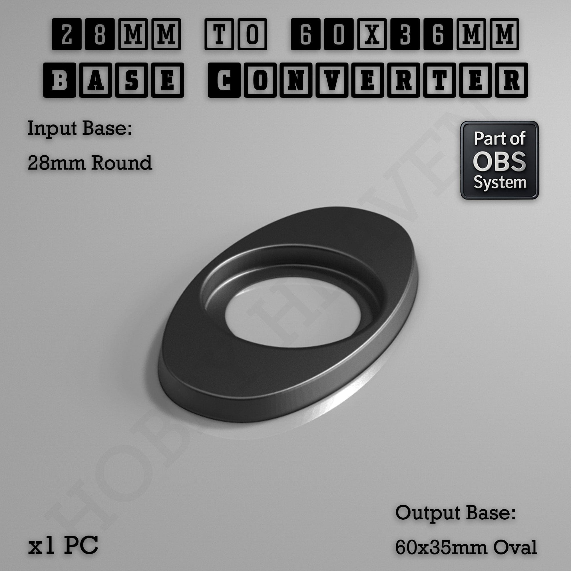 Base Round To Oval Bases Size Converters 3d Print Full Range