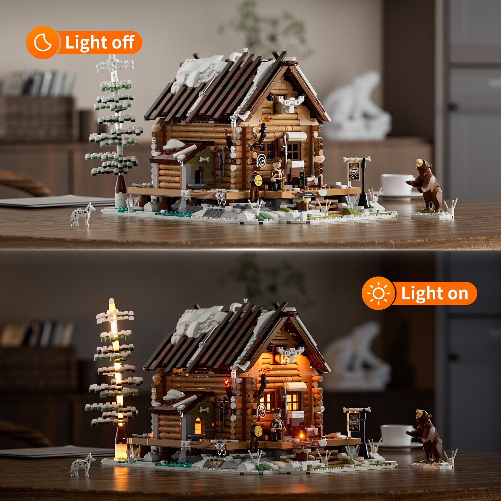 LUMIBRICKS - FUNWHOLE Hunting Cabin F9018 X003XDAGN3