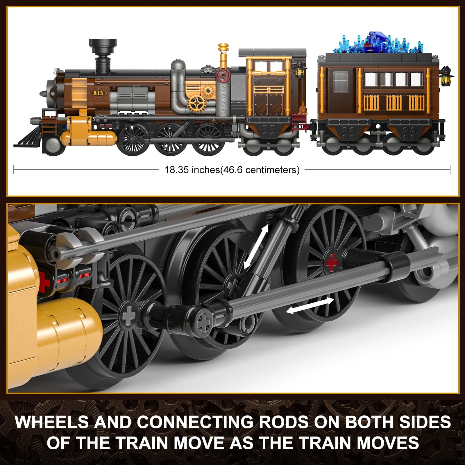 LUMIBRICKS - FUNWHOLE Steampunk Ore Train F9006 X003BS0U4F