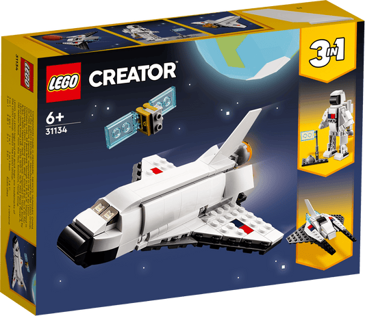 Toys & Games > Toys > Construction Toys > Interlocking Blocks > LEGO > LEGO Creator Lego Creator 3 in 1 31134 Space Shuttle Playset for Ages 6 and Up 673419373609