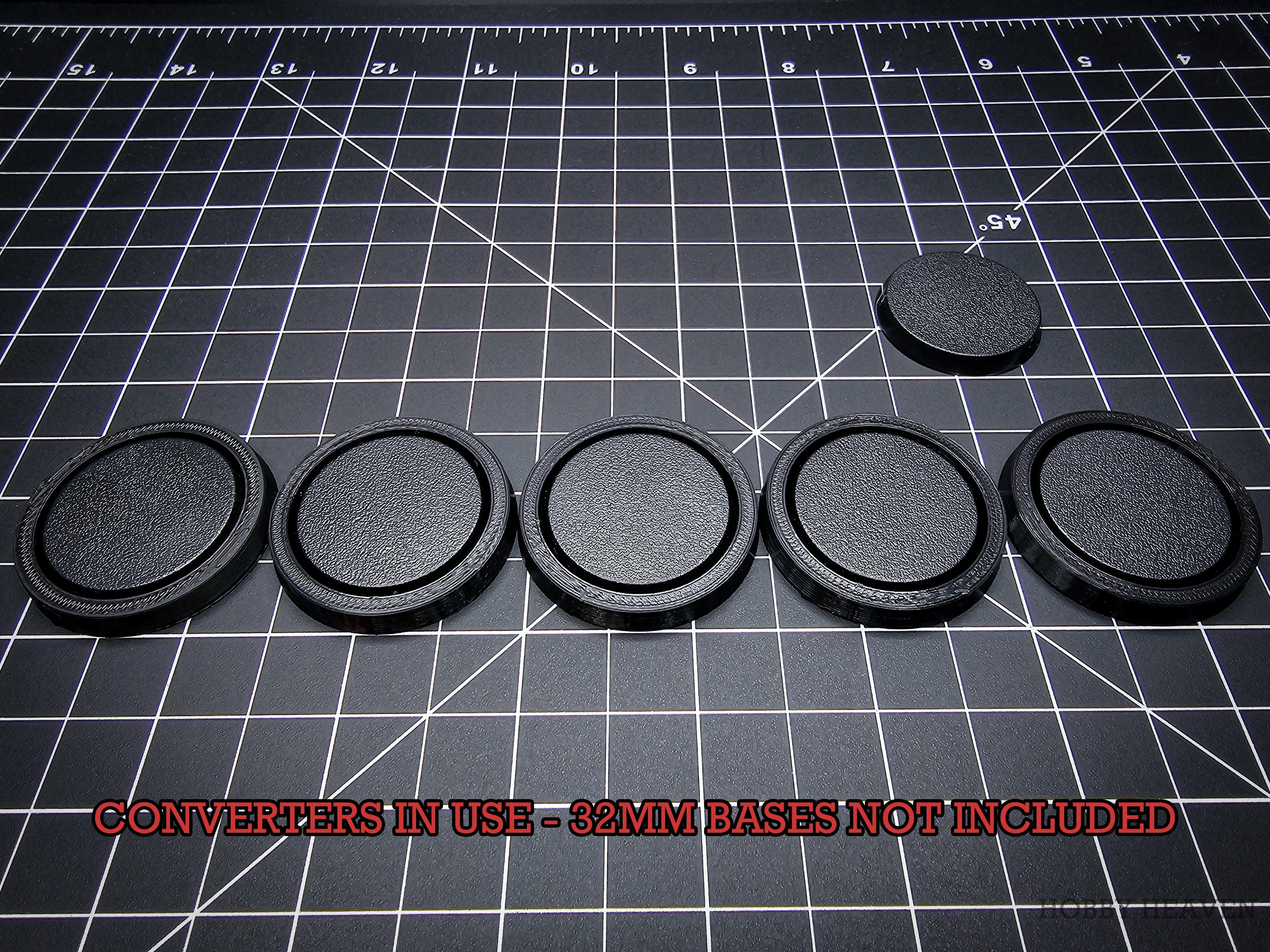 Base 32 to 40mm Round Bases Converters 3d Print