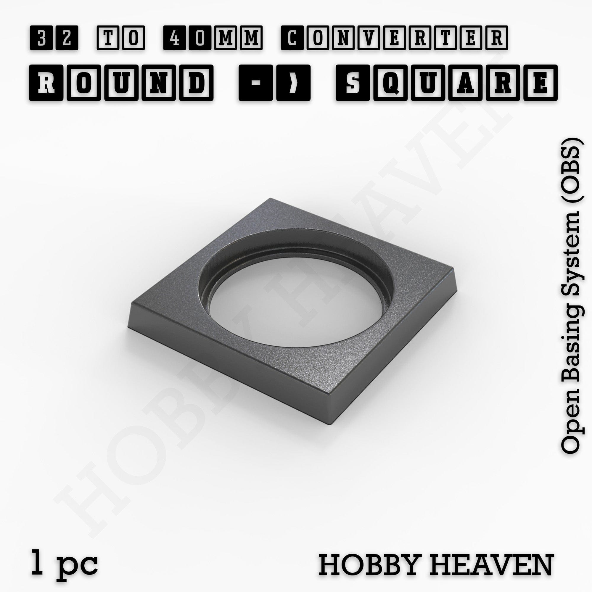 Base Round to Square Bases Shape and Size Converters 3d Print Full Range