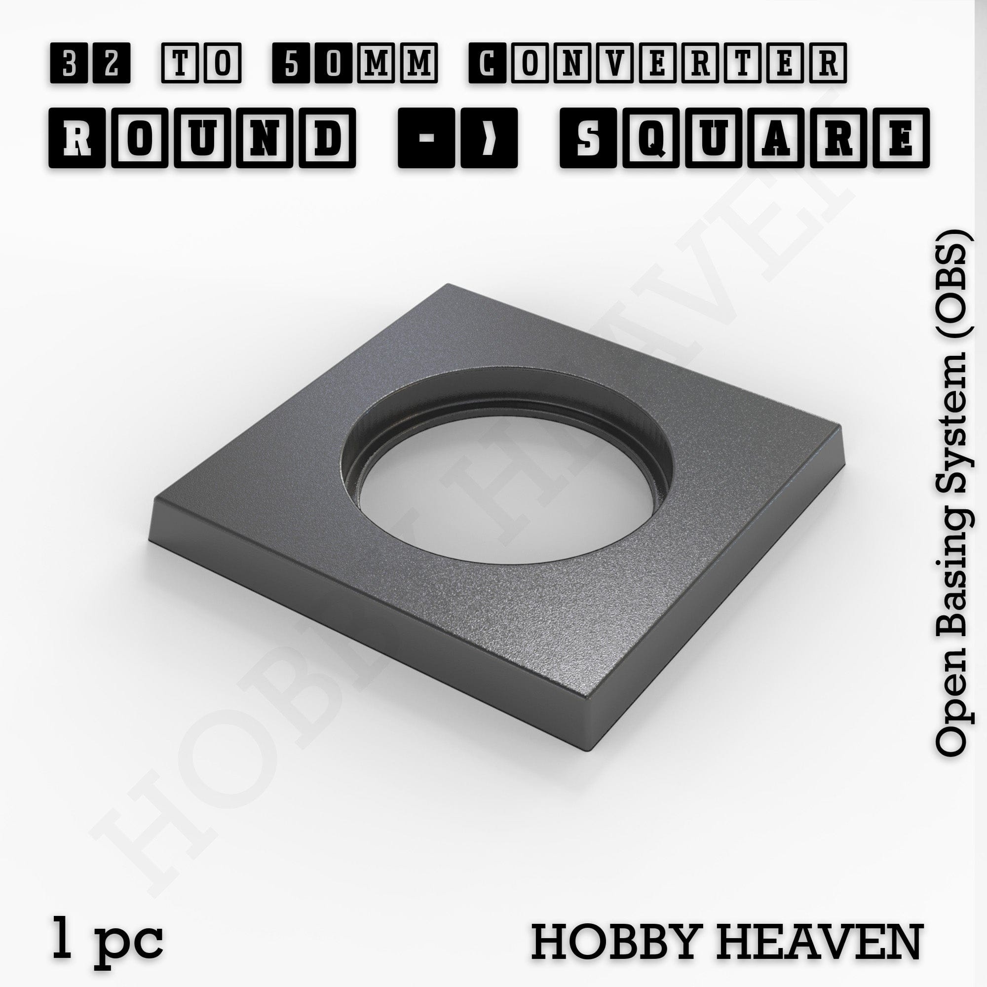 Base Round to Square Bases Shape and Size Converters 3d Print Full Range