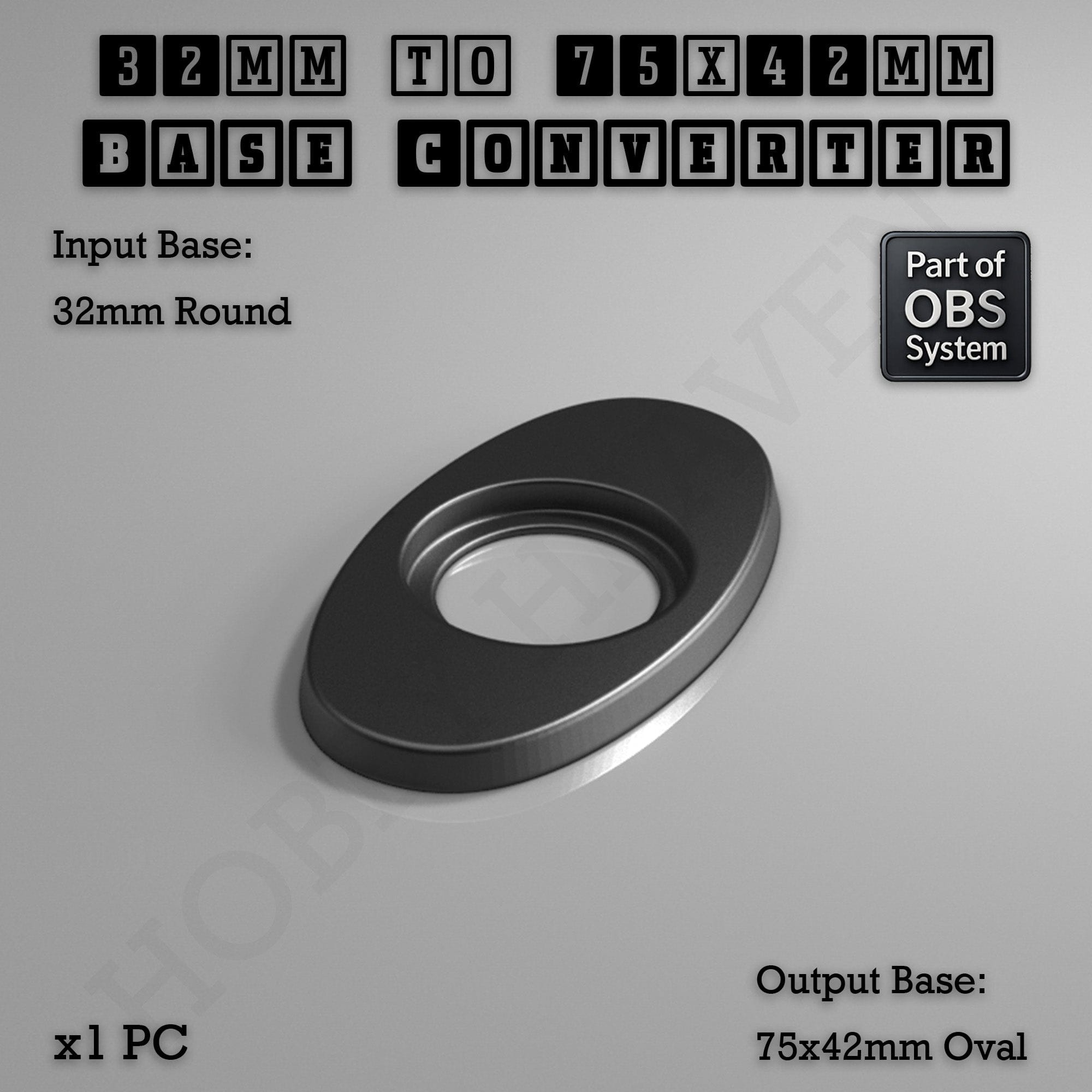 Base Round To Oval Bases Size Converters 3d Print Full Range