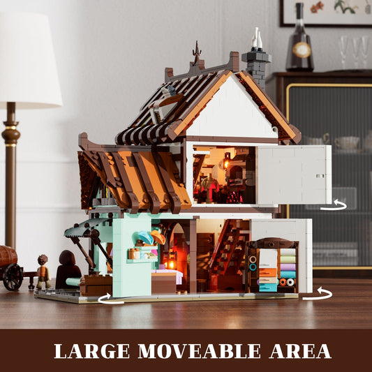 LUMIBRICKS - FUNWHOLE Medieval Tailor Shop F9038 X004FVLDYD