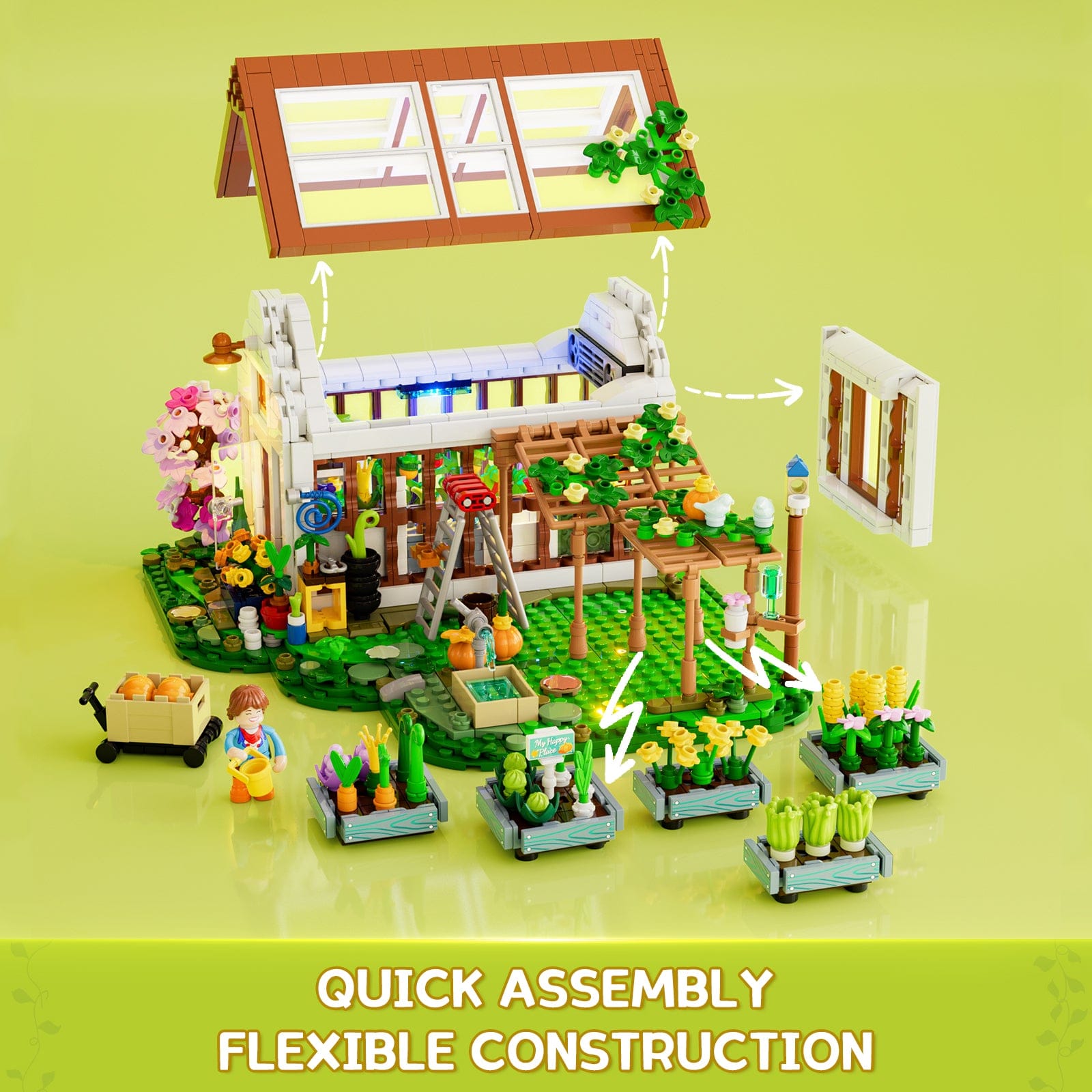 LUMIBRICKS - FUNWHOLE Home Greenhouse F9059 X004GUN8HX