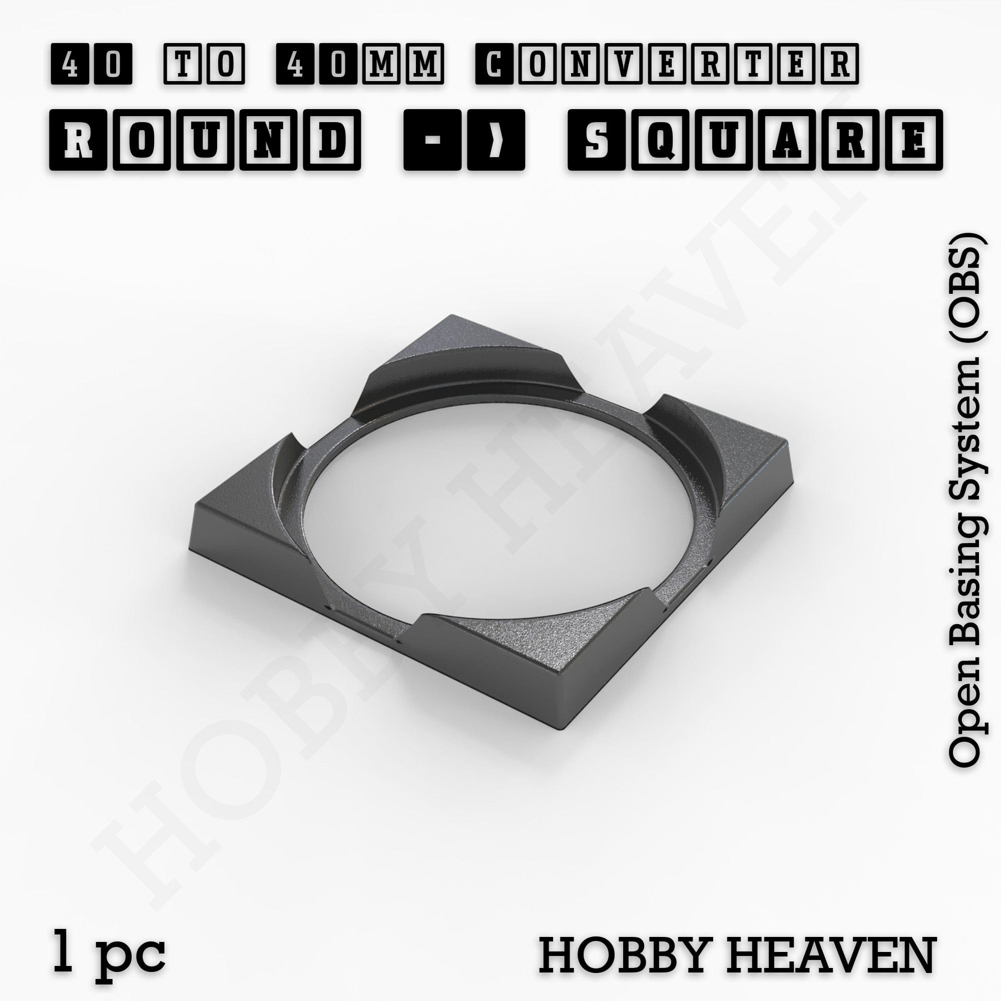 Base Round to Square Bases Shape and Size Converters 3d Print Full Range