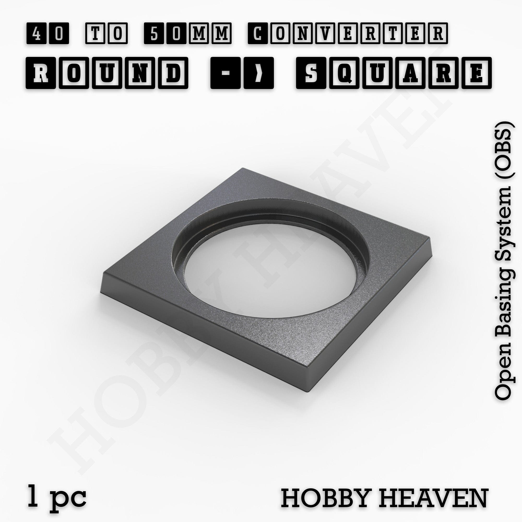 Base Round to Square Bases Shape and Size Converters 3d Print Full Range