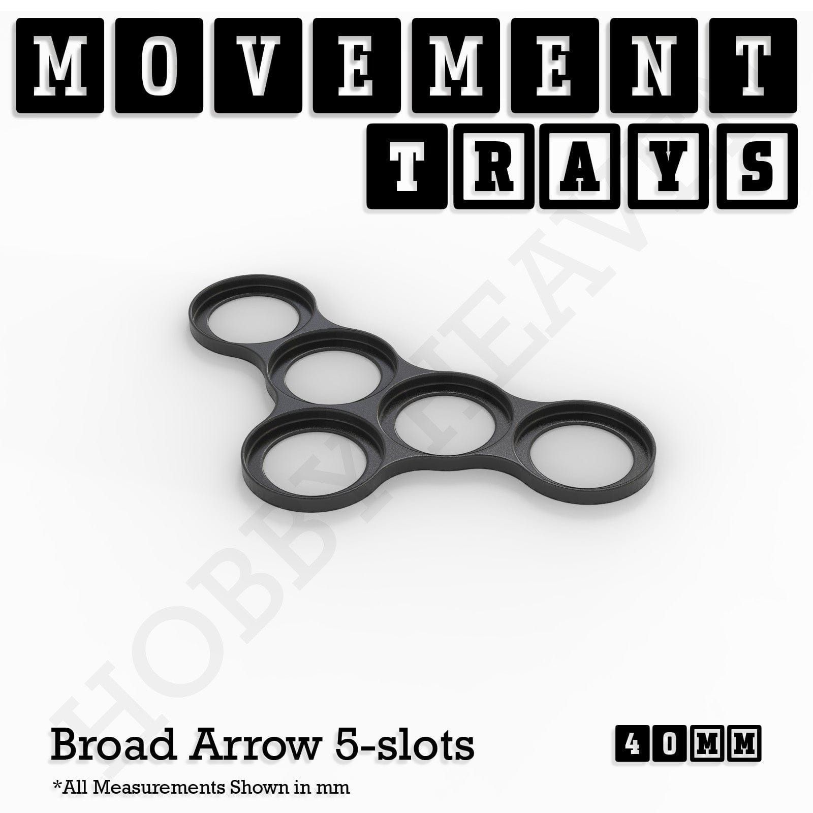Movement Tray 40mm Movement Trays for Miniatures | Tabletop Wargames Compatible | Full Range