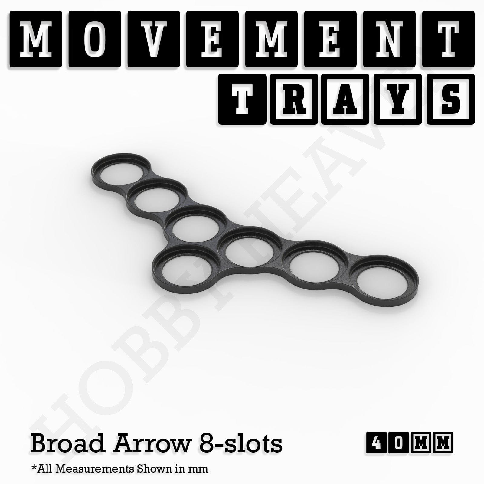 Movement Tray 40mm Movement Trays for Miniatures | Tabletop Wargames Compatible | Full Range