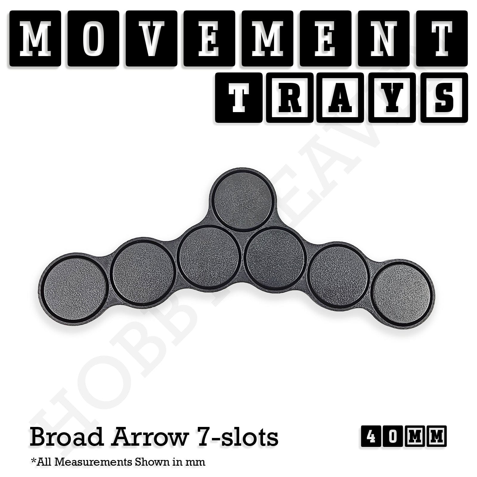 Movement Tray 40mm Movement Trays for Miniatures | Tabletop Wargames Compatible | Full Range