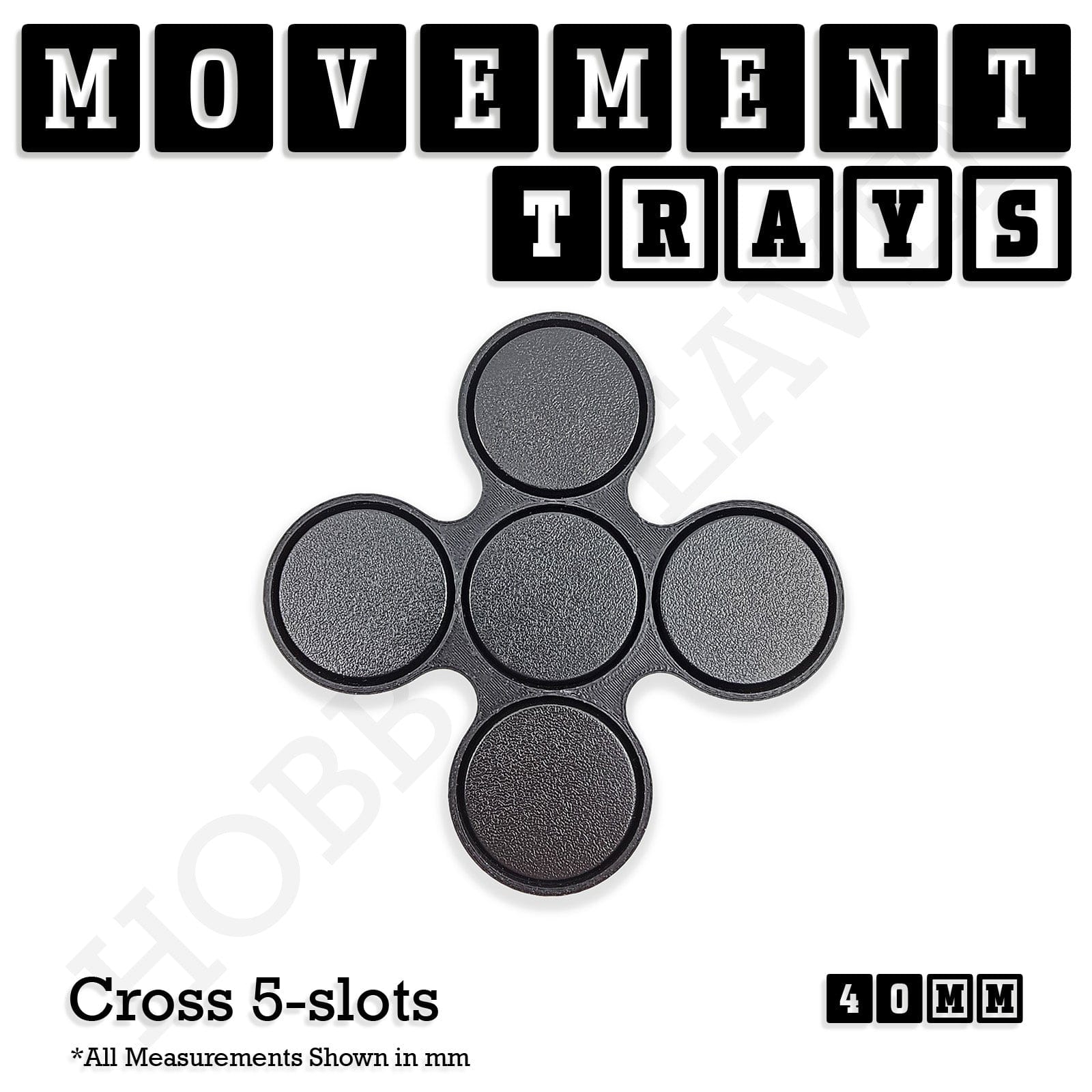 Movement Tray 40mm Movement Trays for Miniatures | Tabletop Wargames Compatible | Full Range