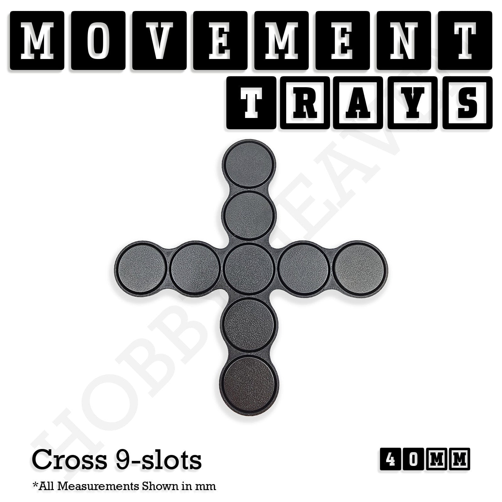 Movement Tray 40mm Movement Trays for Miniatures | Tabletop Wargames Compatible | Full Range