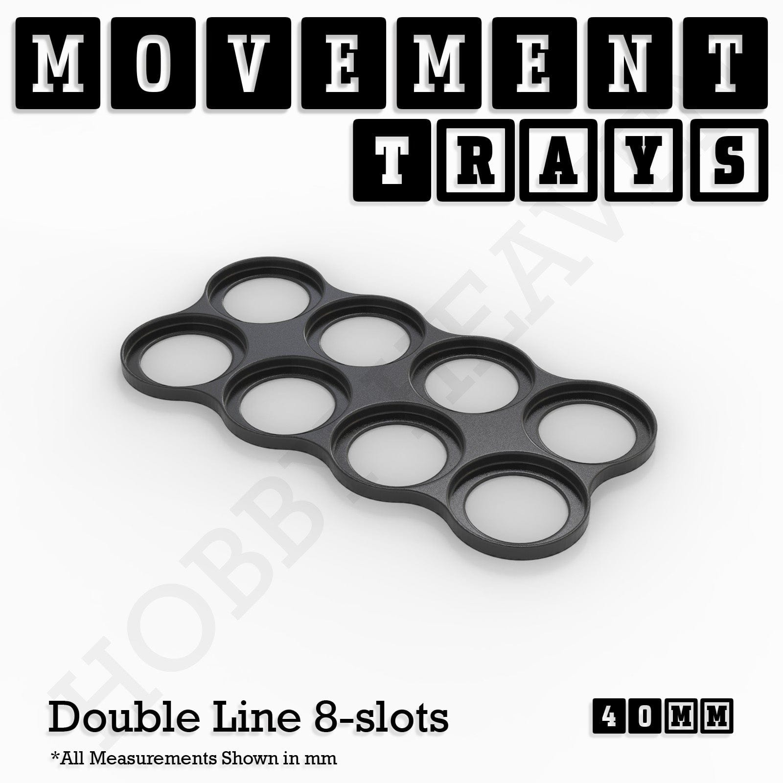 Movement Tray 40mm Movement Trays for Miniatures | Tabletop Wargames Compatible | Full Range