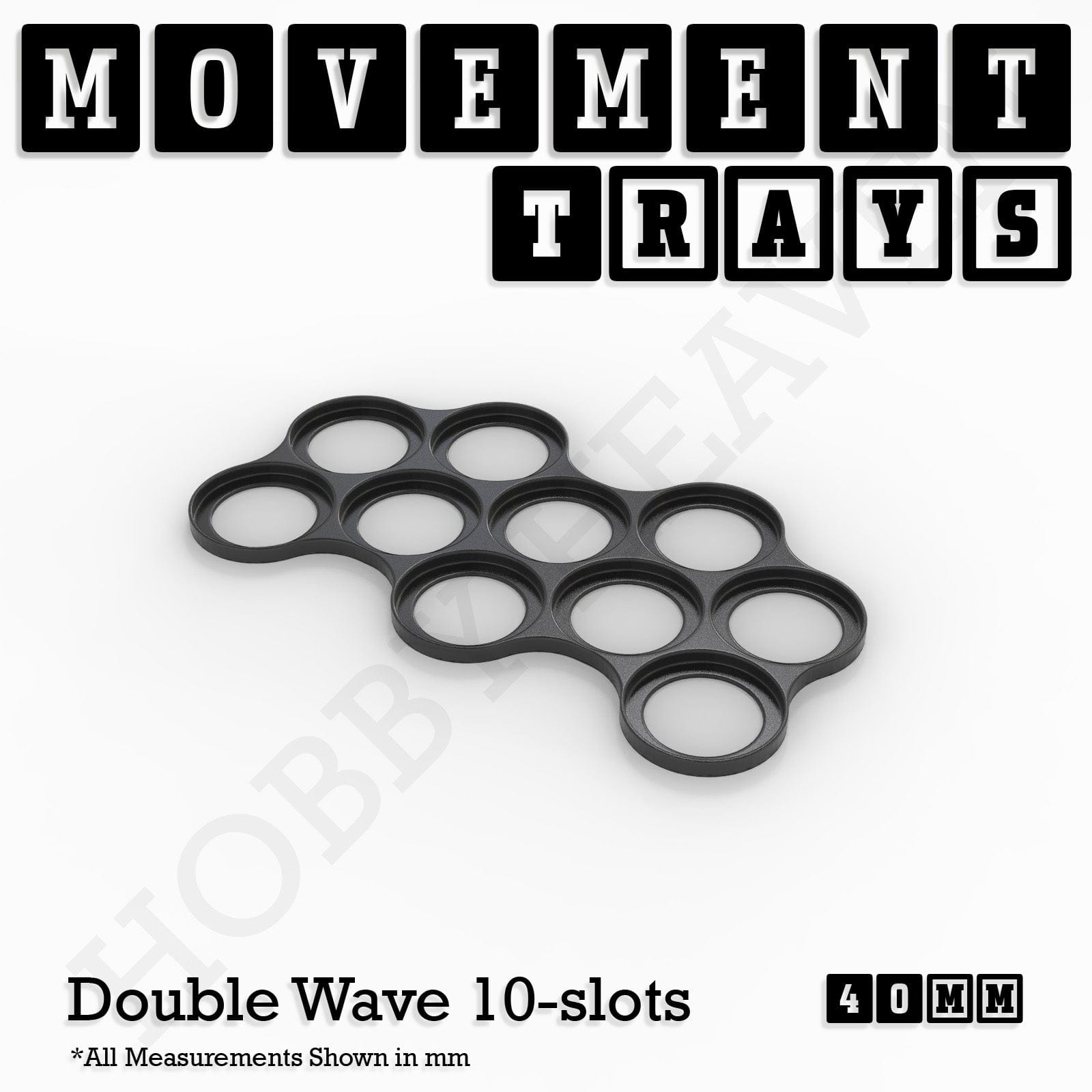 Movement Tray 40mm Movement Trays for Miniatures | Tabletop Wargames Compatible | Full Range