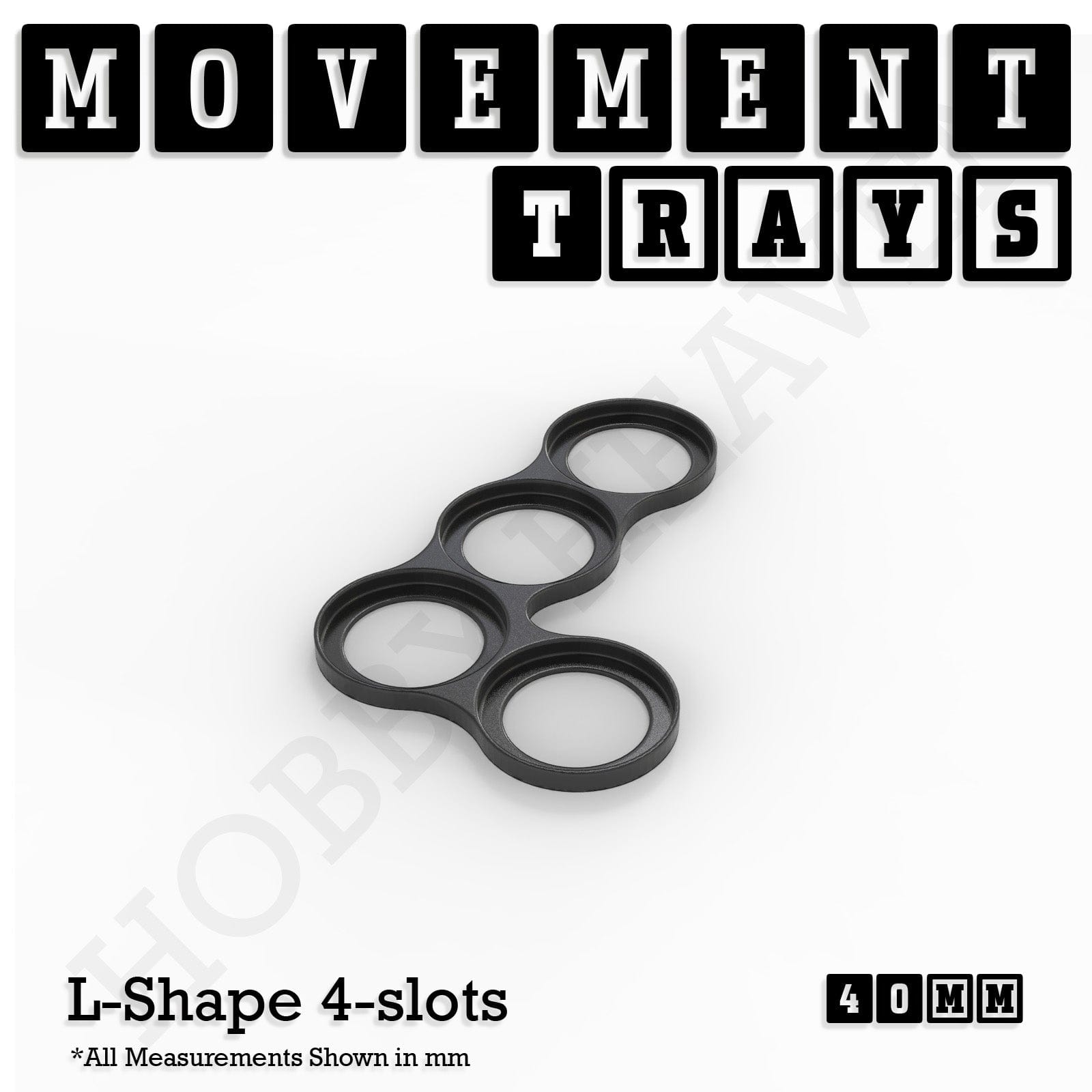 Movement Tray 40mm Movement Trays for Miniatures | Tabletop Wargames Compatible | Full Range