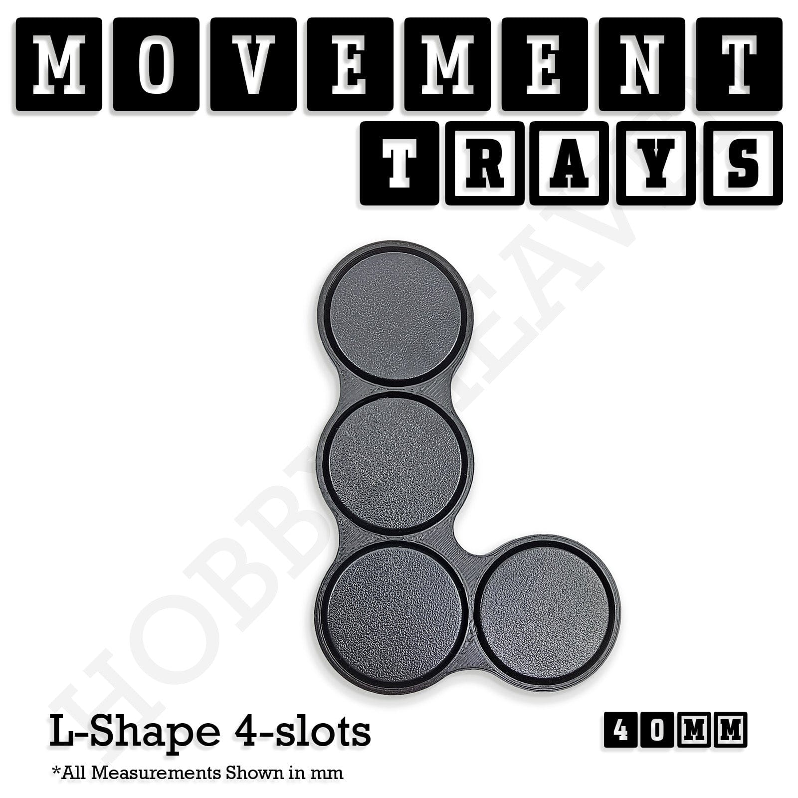 Movement Tray 40mm Movement Trays for Miniatures | Tabletop Wargames Compatible | Full Range