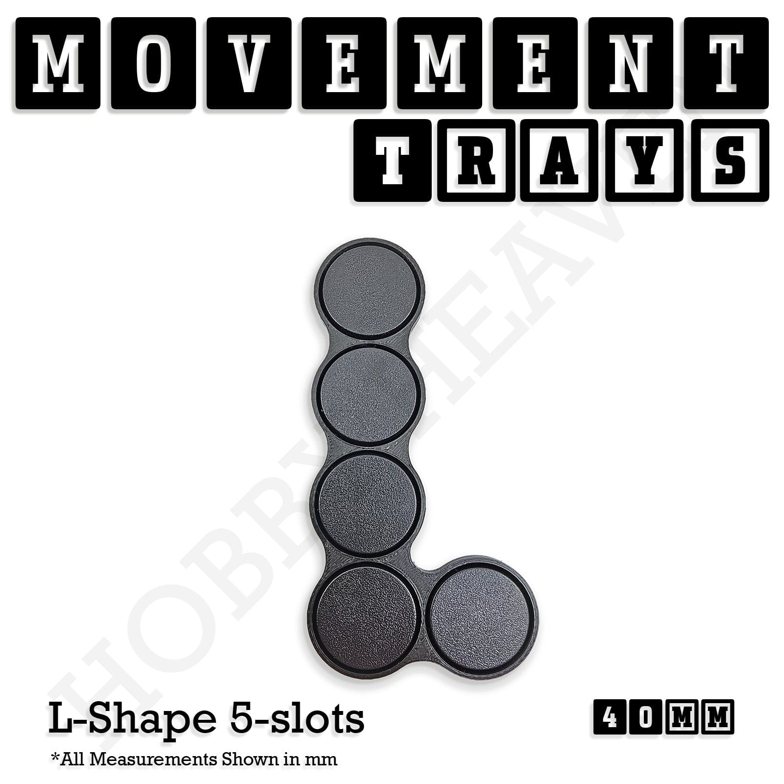 Movement Tray 40mm Movement Trays for Miniatures | Tabletop Wargames Compatible | Full Range