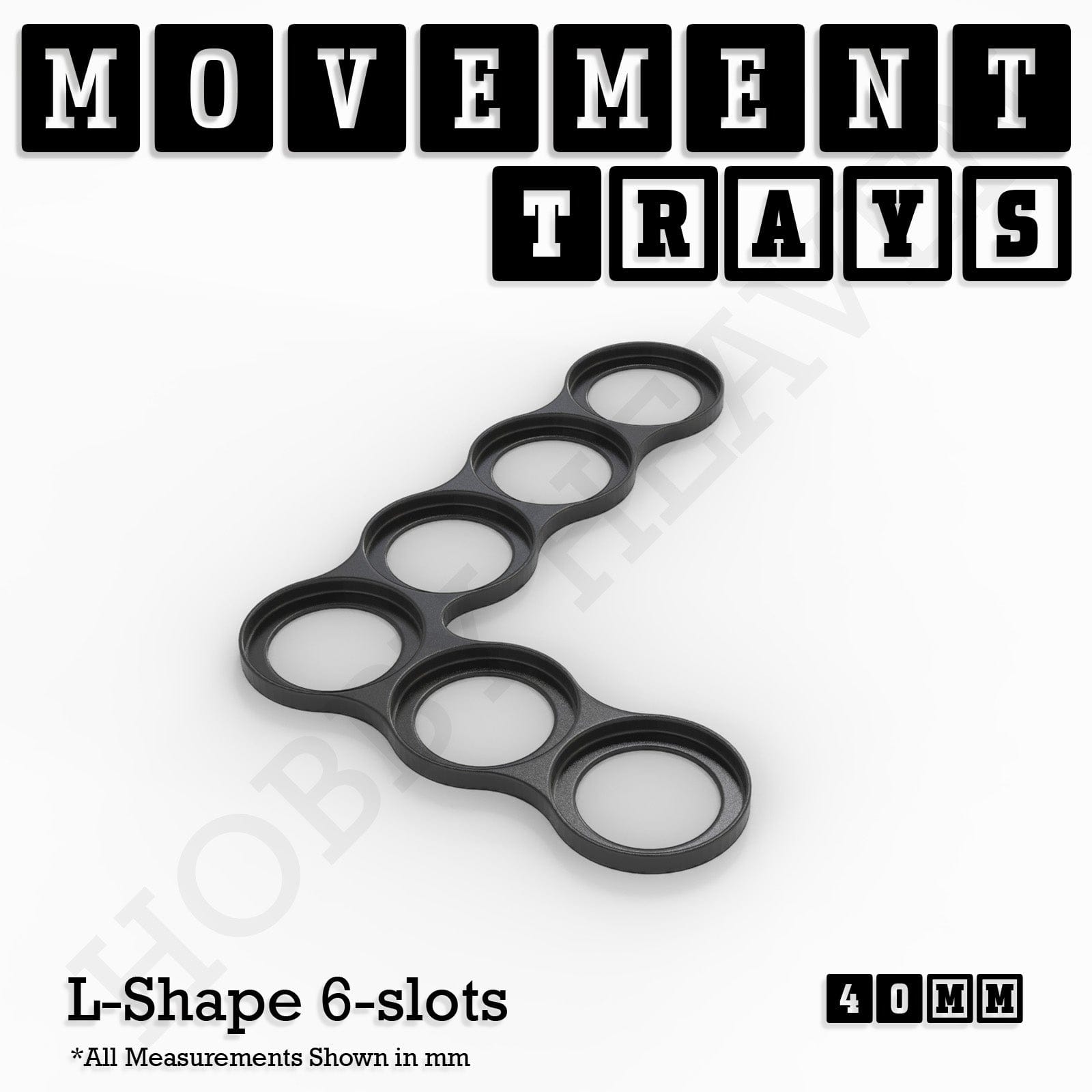 Movement Tray 40mm Movement Trays for Miniatures | Tabletop Wargames Compatible | Full Range